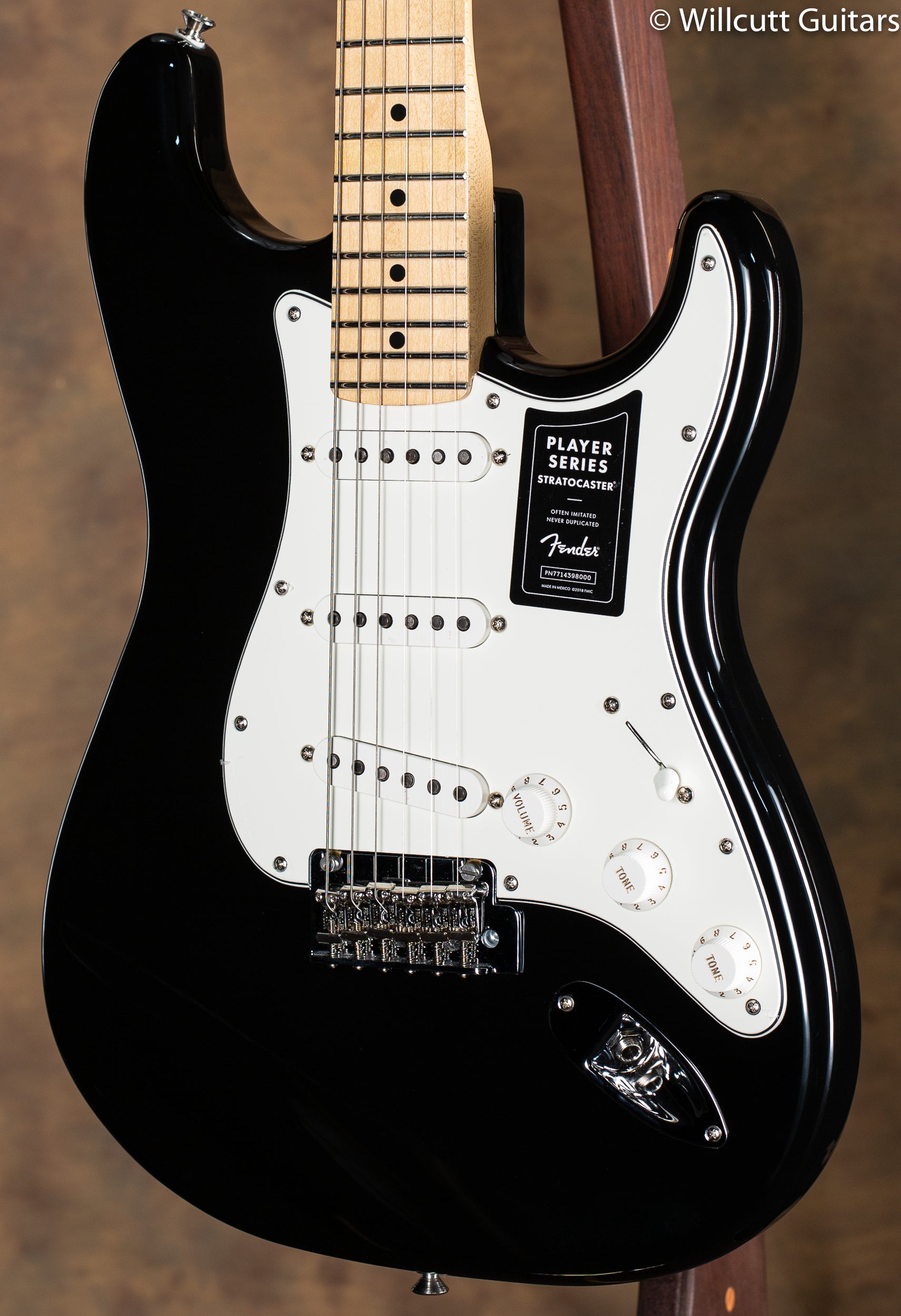 2019 Fender Player Stratocaster Black Maple - Willcutt Guitars