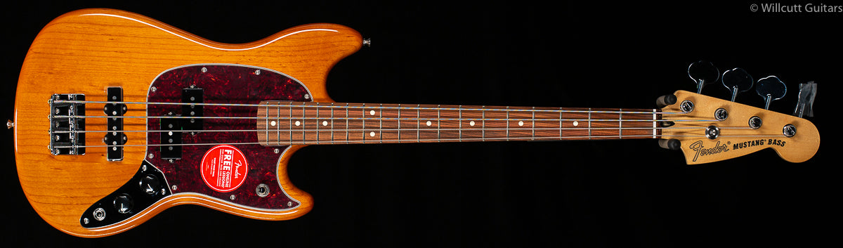 Fender Player Mustang Bass PJ Aged Natural Bass Guitar - Willcutt