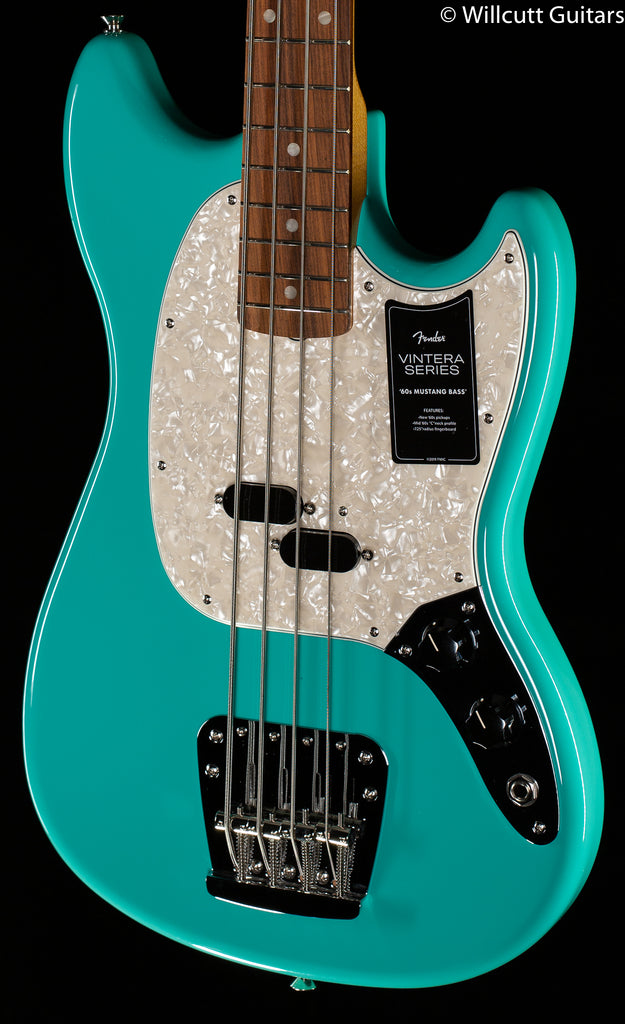 Fender Vintera 60s Mustang Bass Seafoam Green - Willcutt Guitars
