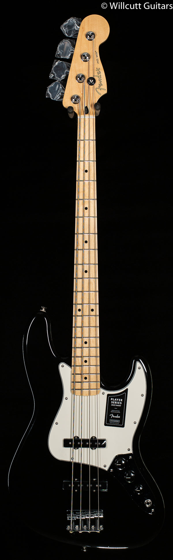 Fender Player Jazz Bass Black Maple Bass Guitar - Willcutt Guitars