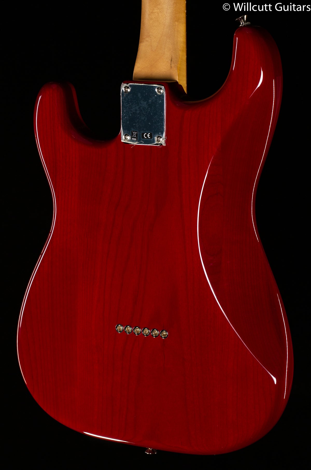 Fender Noventa Stratocaster Pau Ferro Fingerboard Crimson Red Transparent DEMO