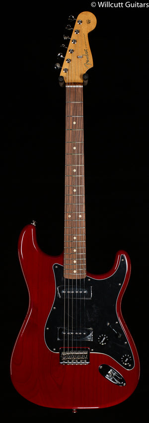 Fender Noventa Stratocaster Pau Ferro Fingerboard Crimson Red Transparent