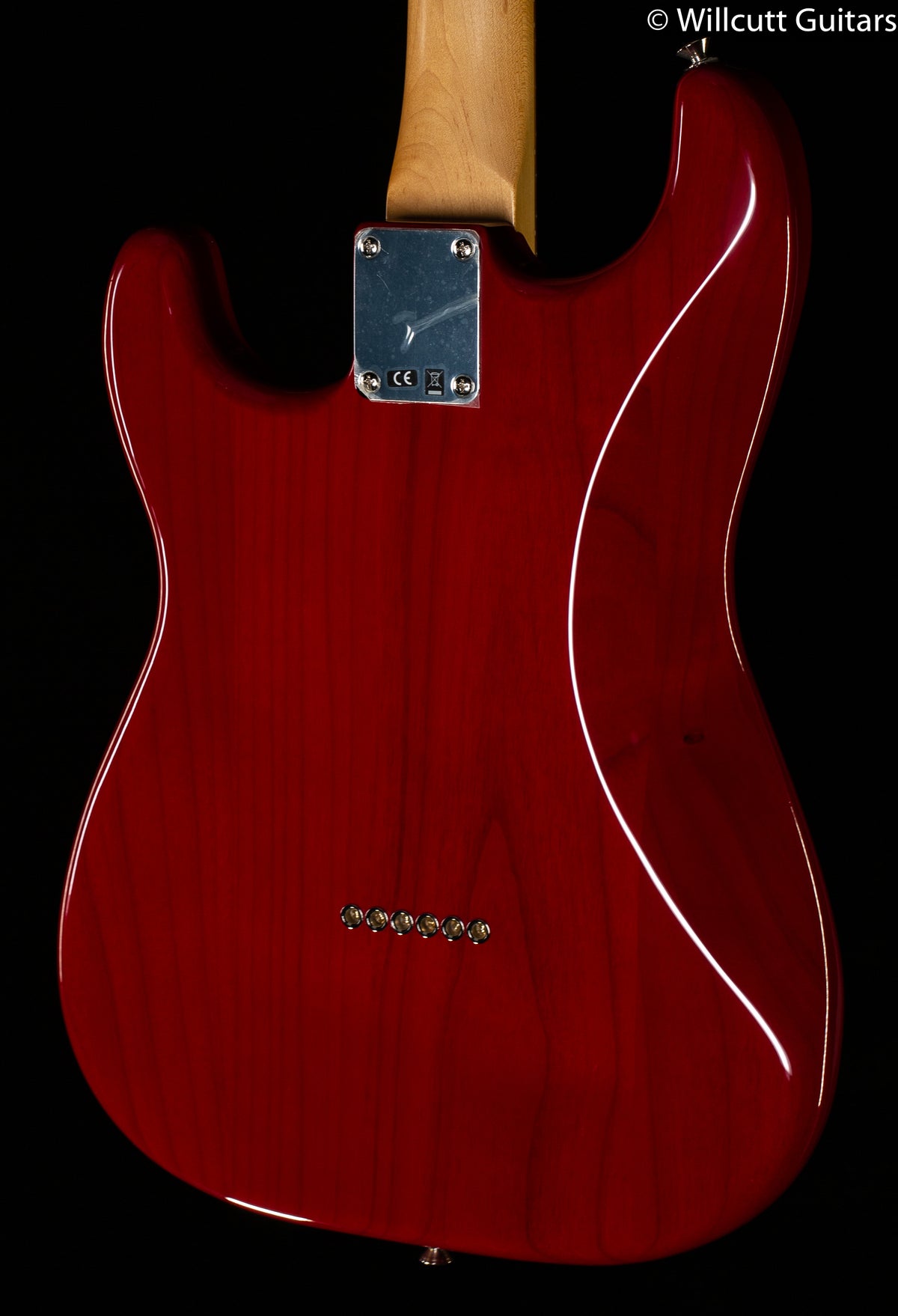 Fender Noventa Stratocaster Pau Ferro Fingerboard Crimson Red Transparent