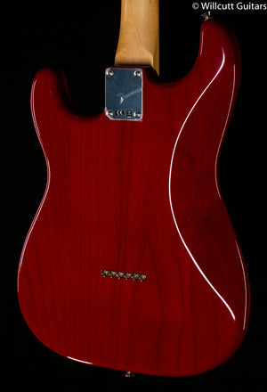 Fender Noventa Stratocaster Pau Ferro Fingerboard Crimson Red Transparent