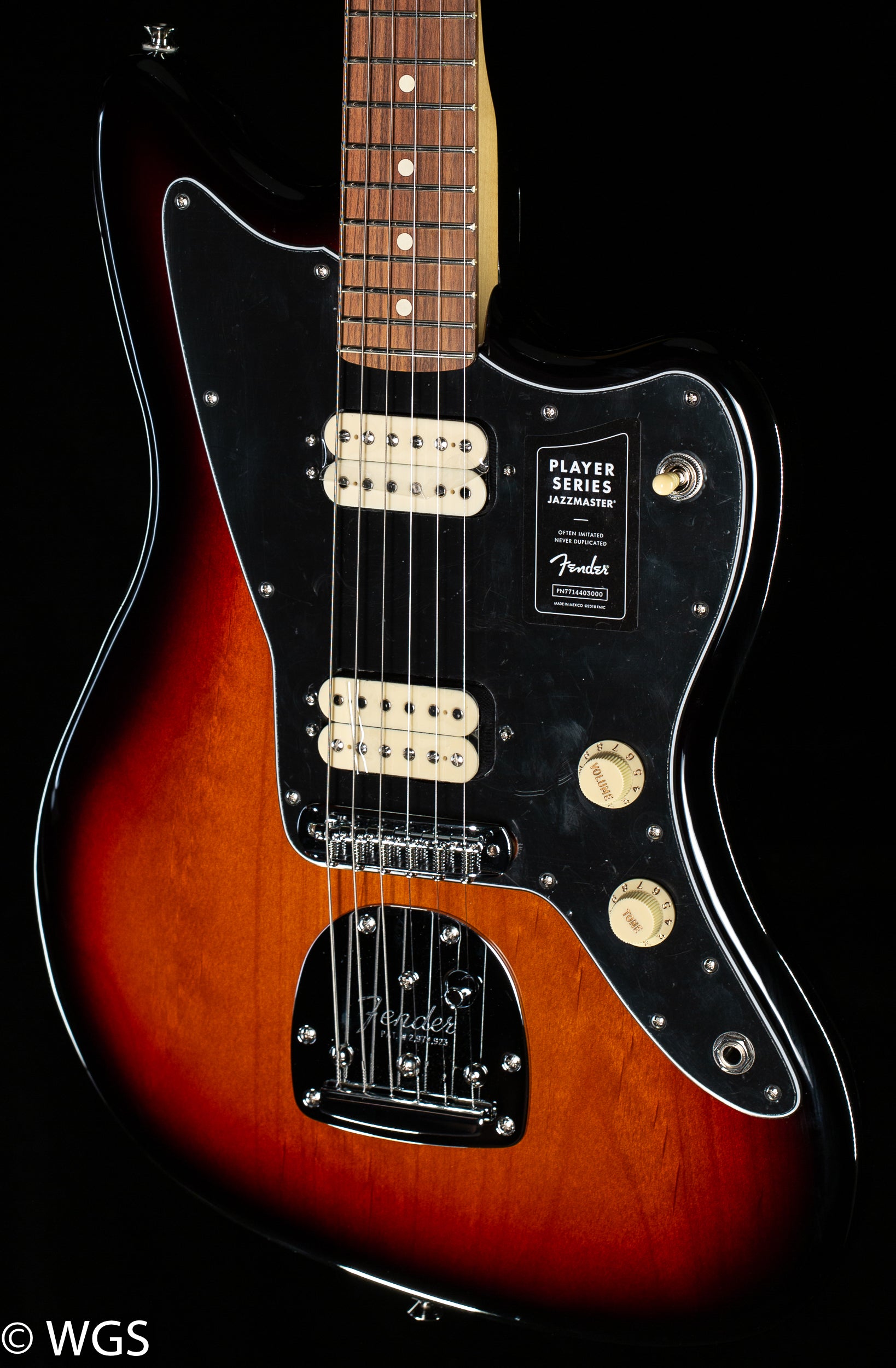 Fender Player Jazzmaster 3-Color Sunburst Pau Ferro Fingerboard