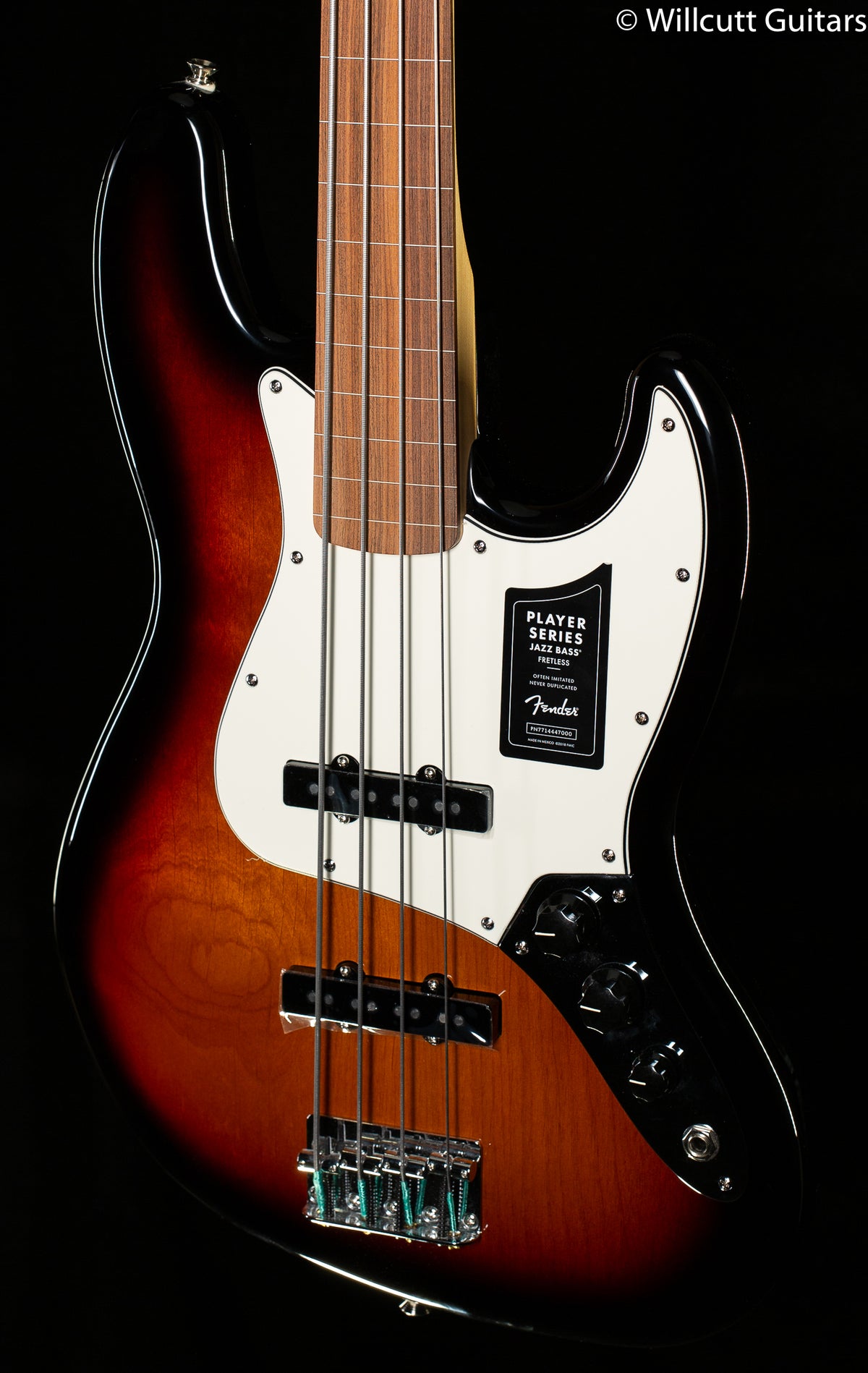 Fender Player Jazz Bass Fretless 3 Color Sunburst Bass Guitar