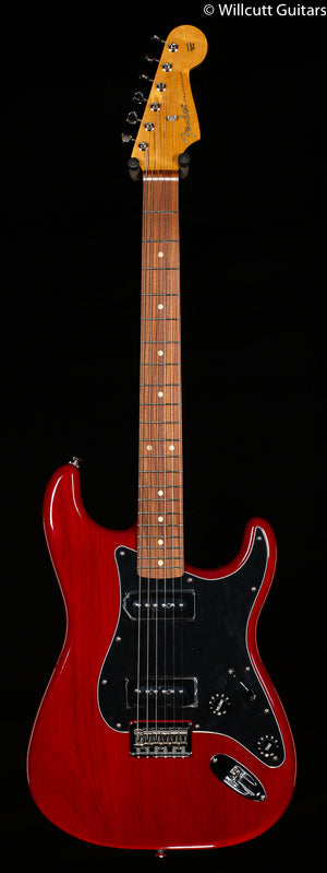 Fender Noventa Stratocaster Pau Ferro Fingerboard Crimson Red Transparent