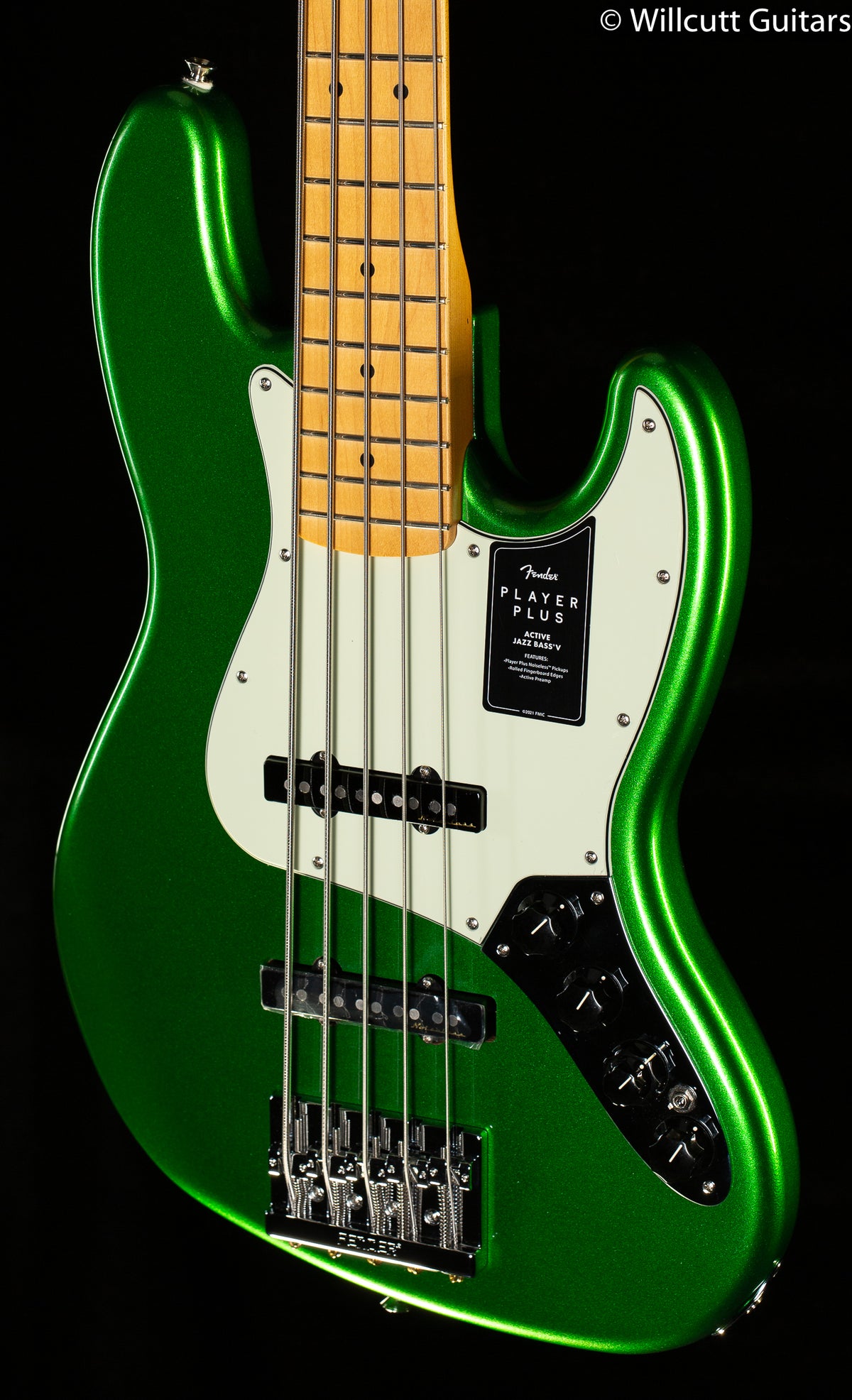 Fender Player Plus Jazz Bass V Maple Fingerboard Cosmic Jade Bass Guitar