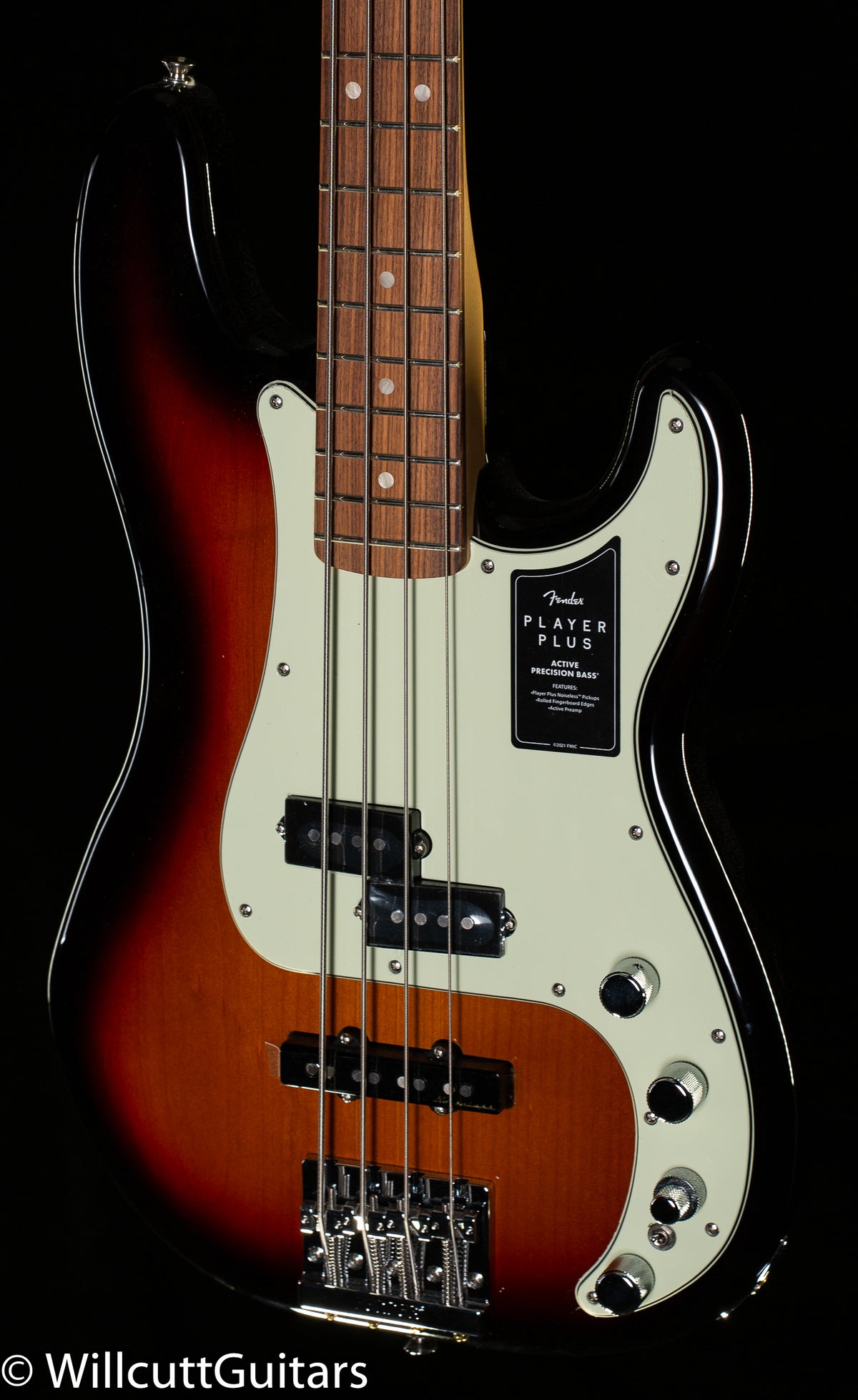 Fender Player Plus Precision Bass 3-Color Sunburst Pau Ferro Fingerboard Bass Guitar (511)