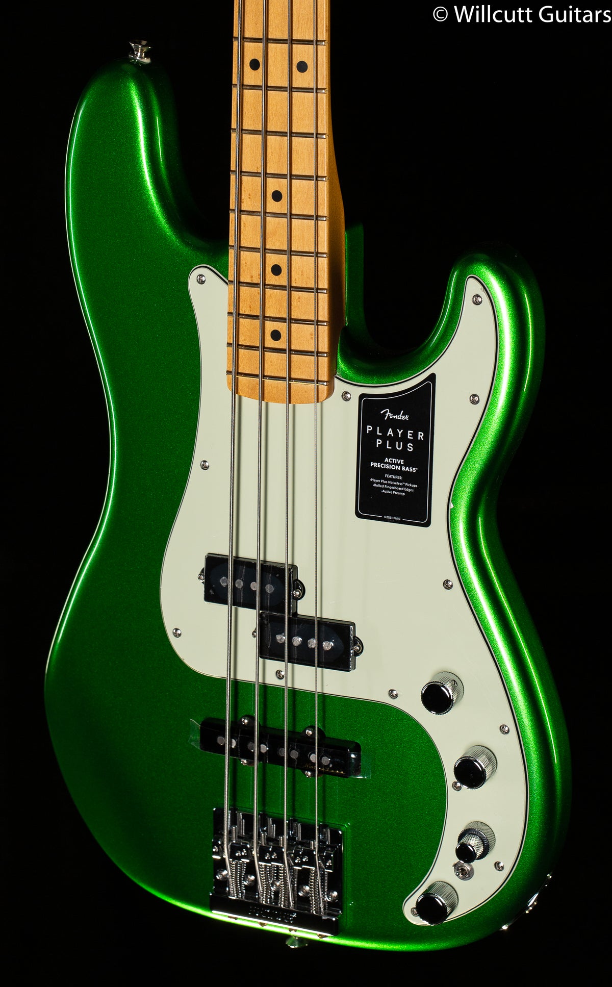 Fender Player Plus Active Precision Bass Maple Fingerboard Cosmic Jade Bass Guitar