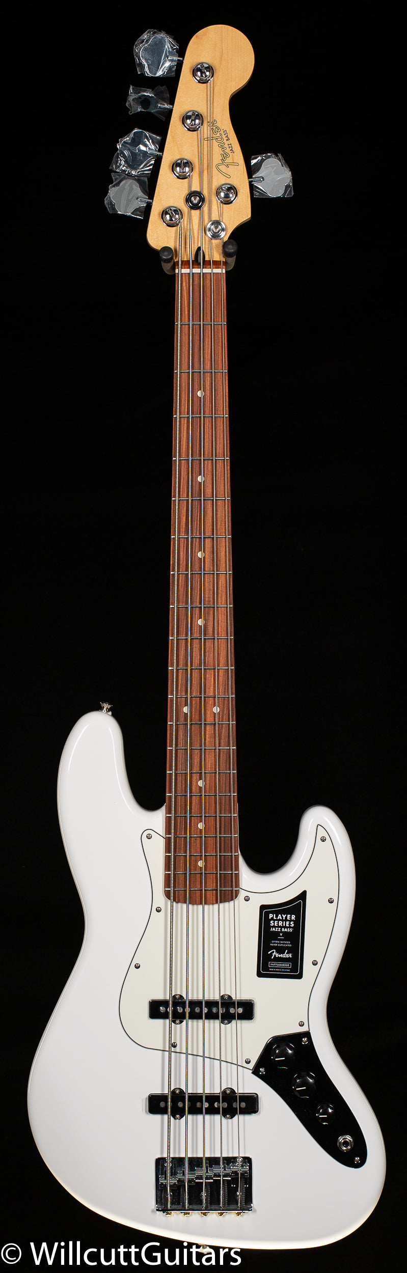 Fender Player Jazz Bass V Polar White Pau Ferro Bass Guitar 