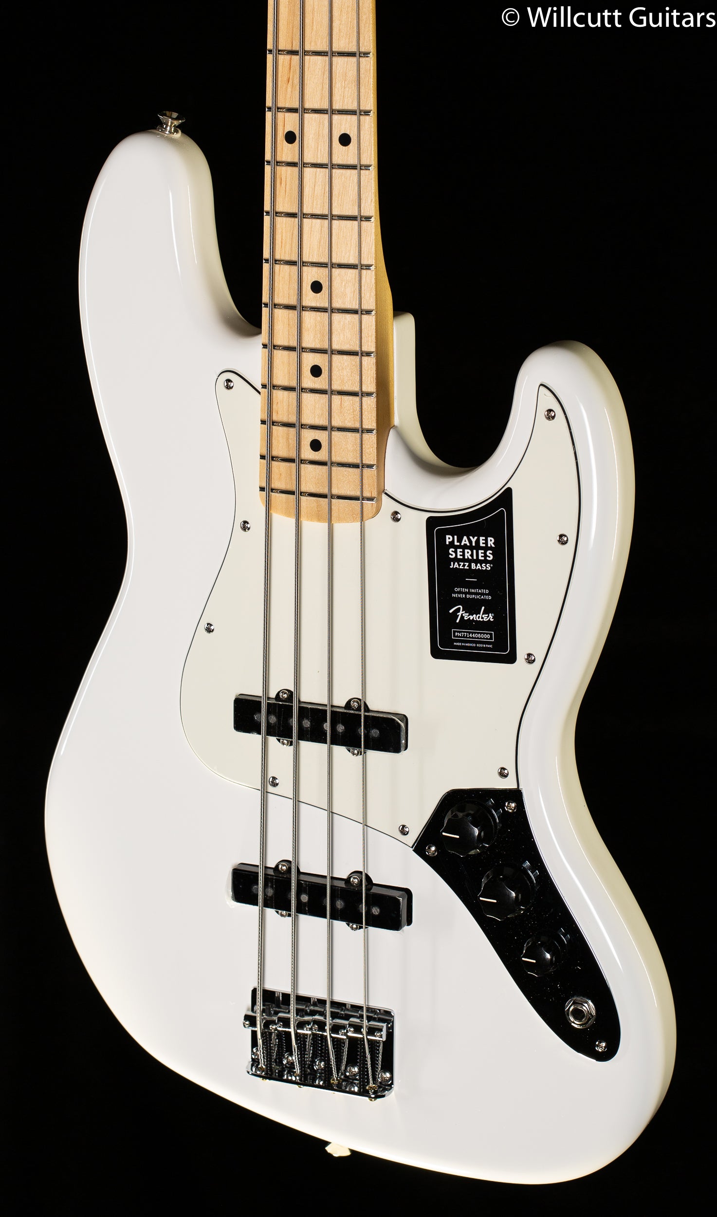 Fender Player Jazz Bass Polar White Bass Guitar - Willcutt Guitars