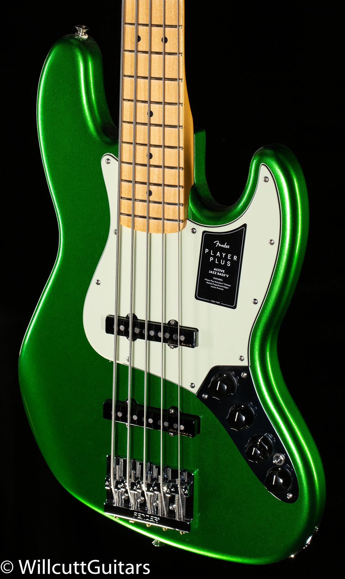 Fender Player Plus Jazz Bass V Maple Fingerboard Cosmic Jade Bass Guitar