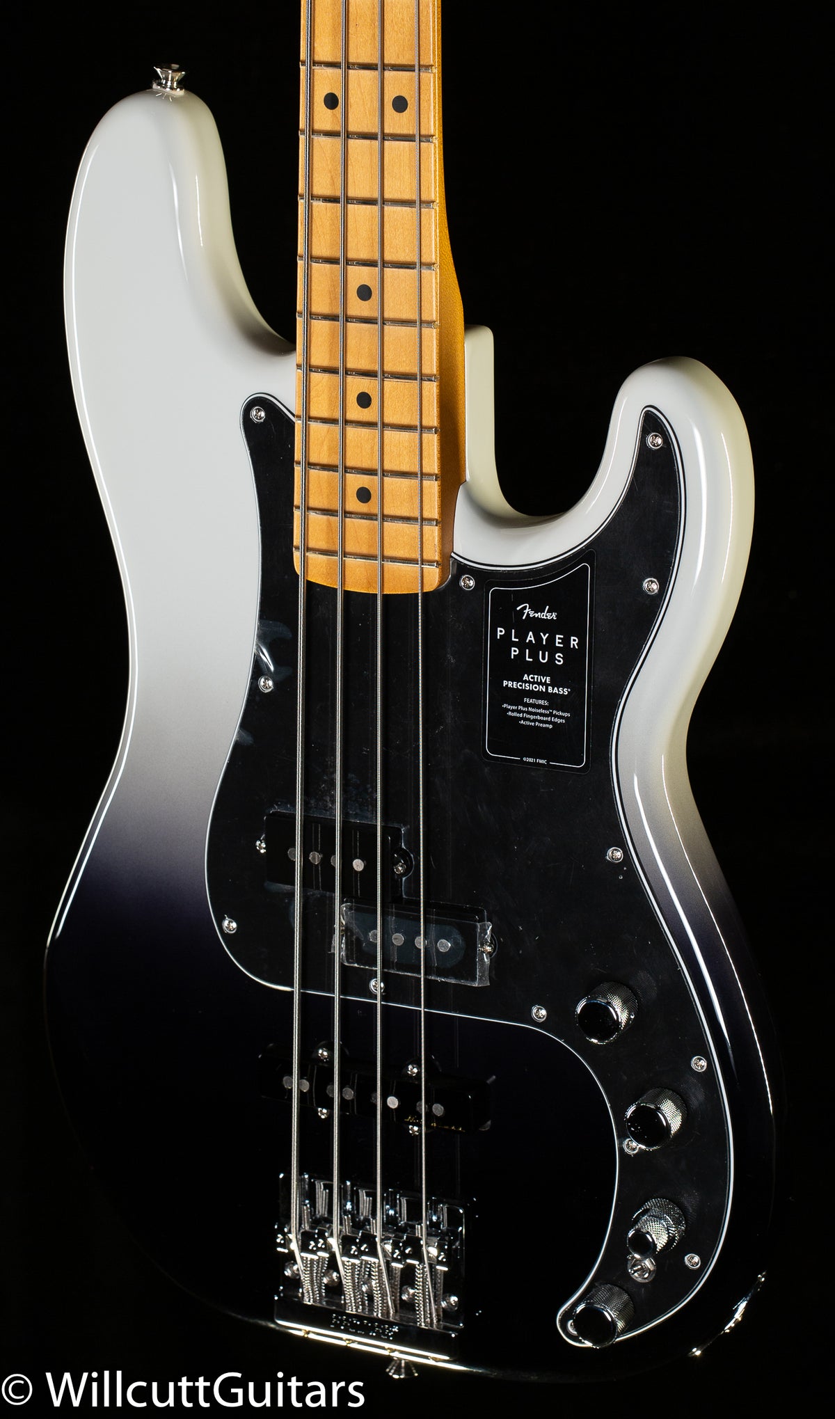 Fender Player Plus Precision Bass Maple Fingerboard Silver Smoke Bass Guitar
