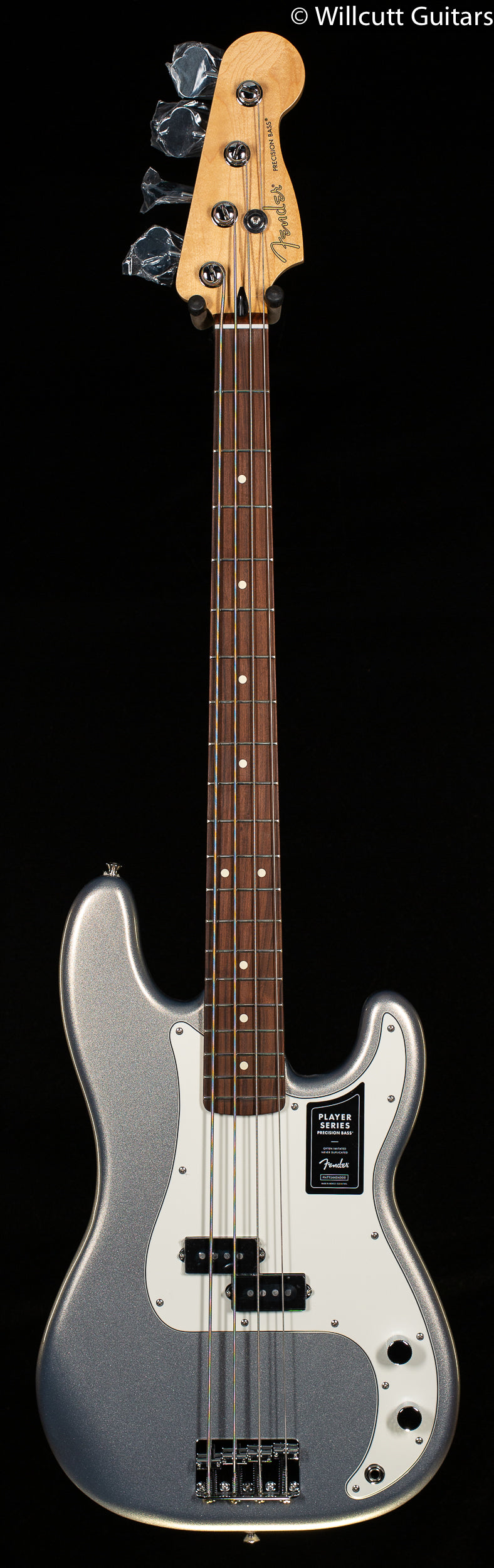 Fender Player Precision Bass Silver Pau Ferro Bass Guitar