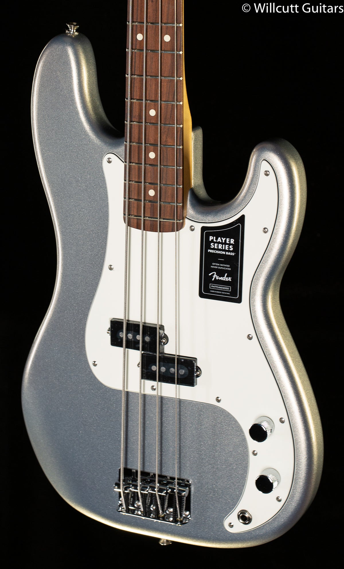Fender Player Precision Bass Silver Pau Ferro Bass Guitar