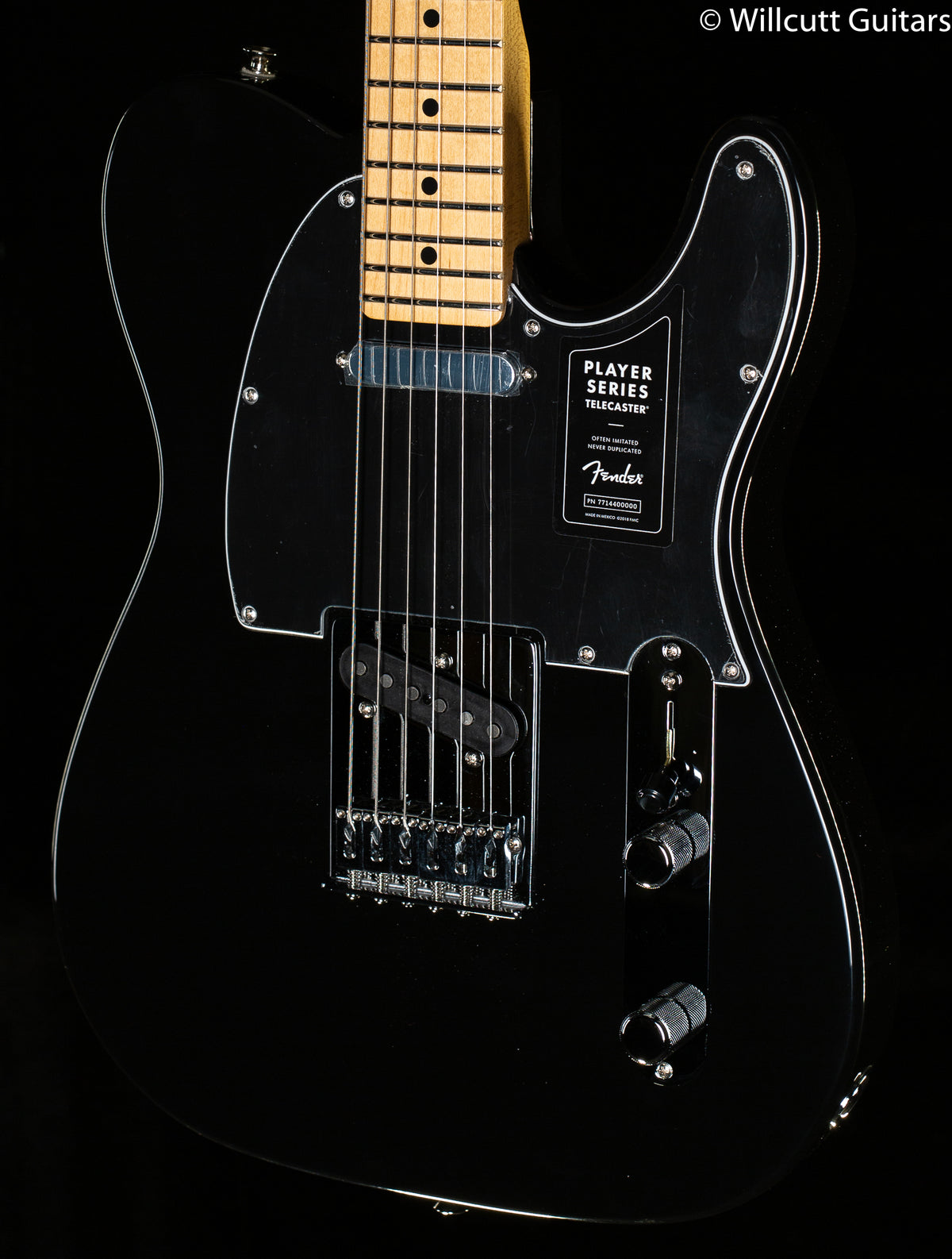超安い品質 Player Fender Telecaster Guitars Willcutt - Maple Black ギター