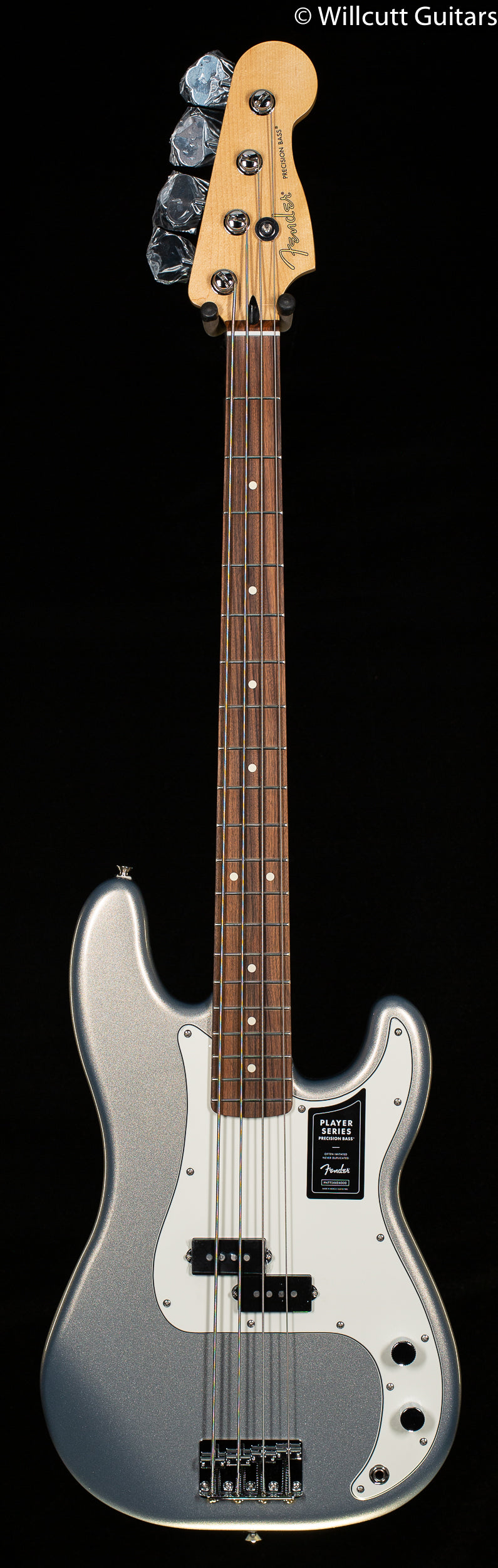 Fender Player Precision Bass Silver Pau Ferro Bass Guitar