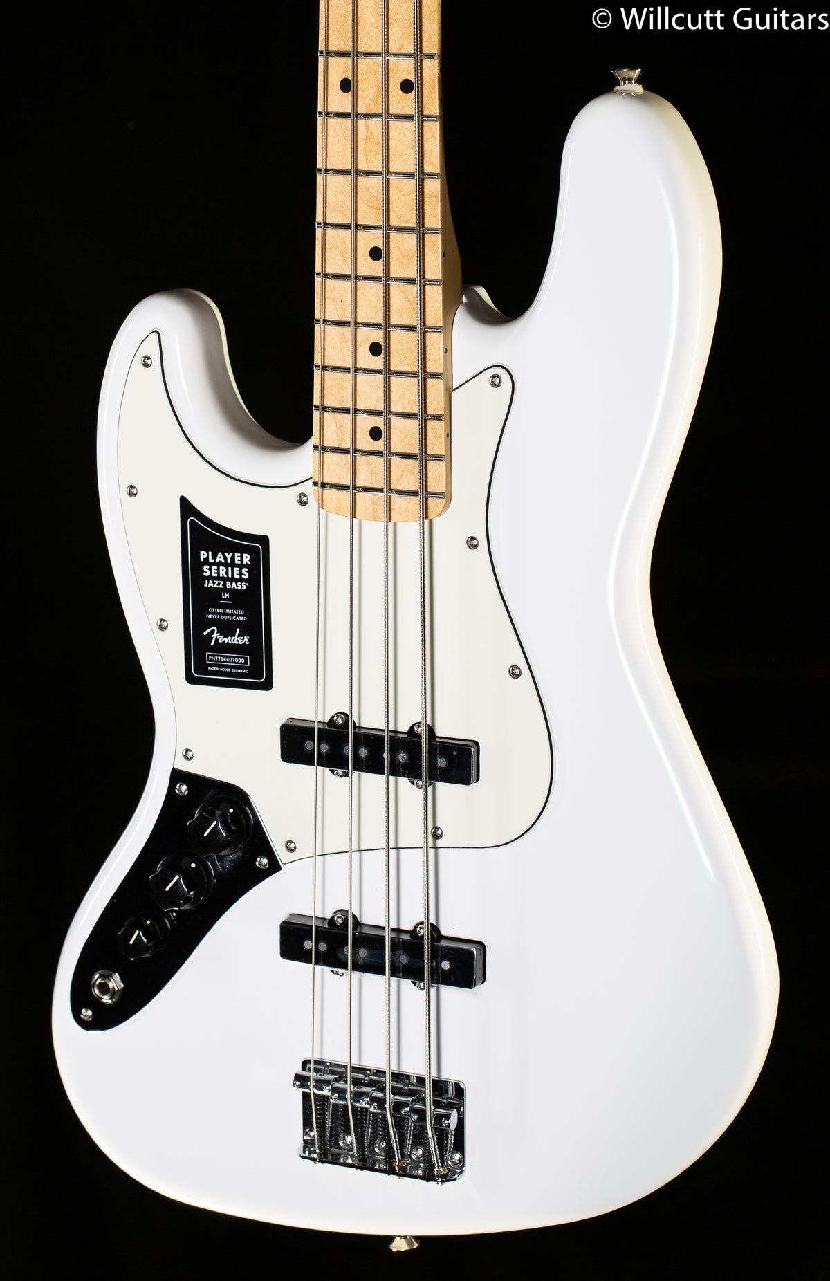 Fender Player Jazz Bass Polar White Maple Lefty Bass Guitar