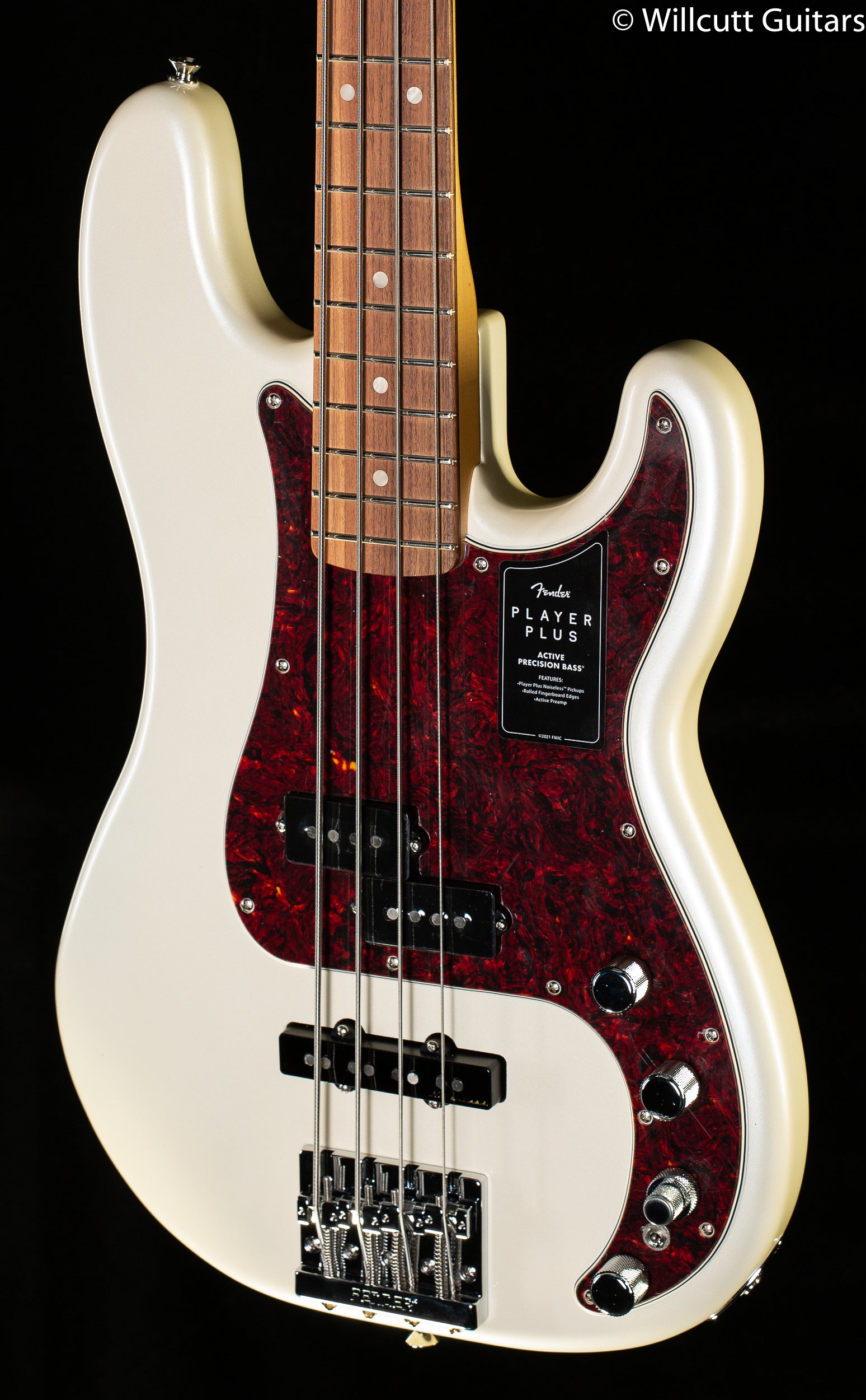 Fender Player Plus Precision Bass Olympic Pearl Bass Guitar 