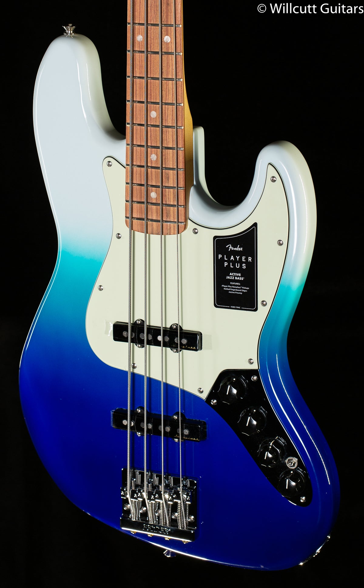 Fender Player Plus Jazz Bass Pau Ferro Fingerboard Belair Blue Bass Guitar (867)