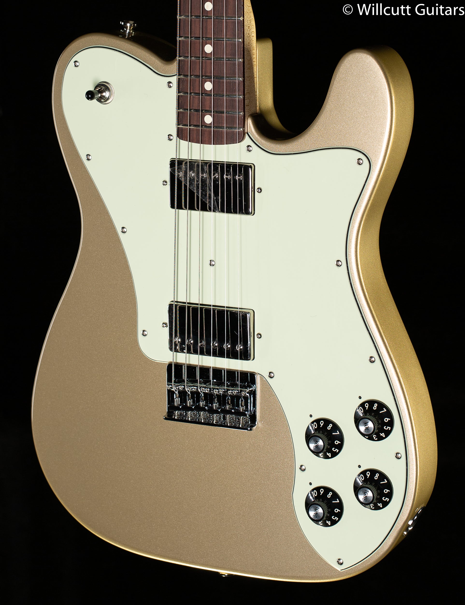chris shiflett gear Fender Chris Shiflett Telecaster Deluxe Rosewood, Shoreline Gold