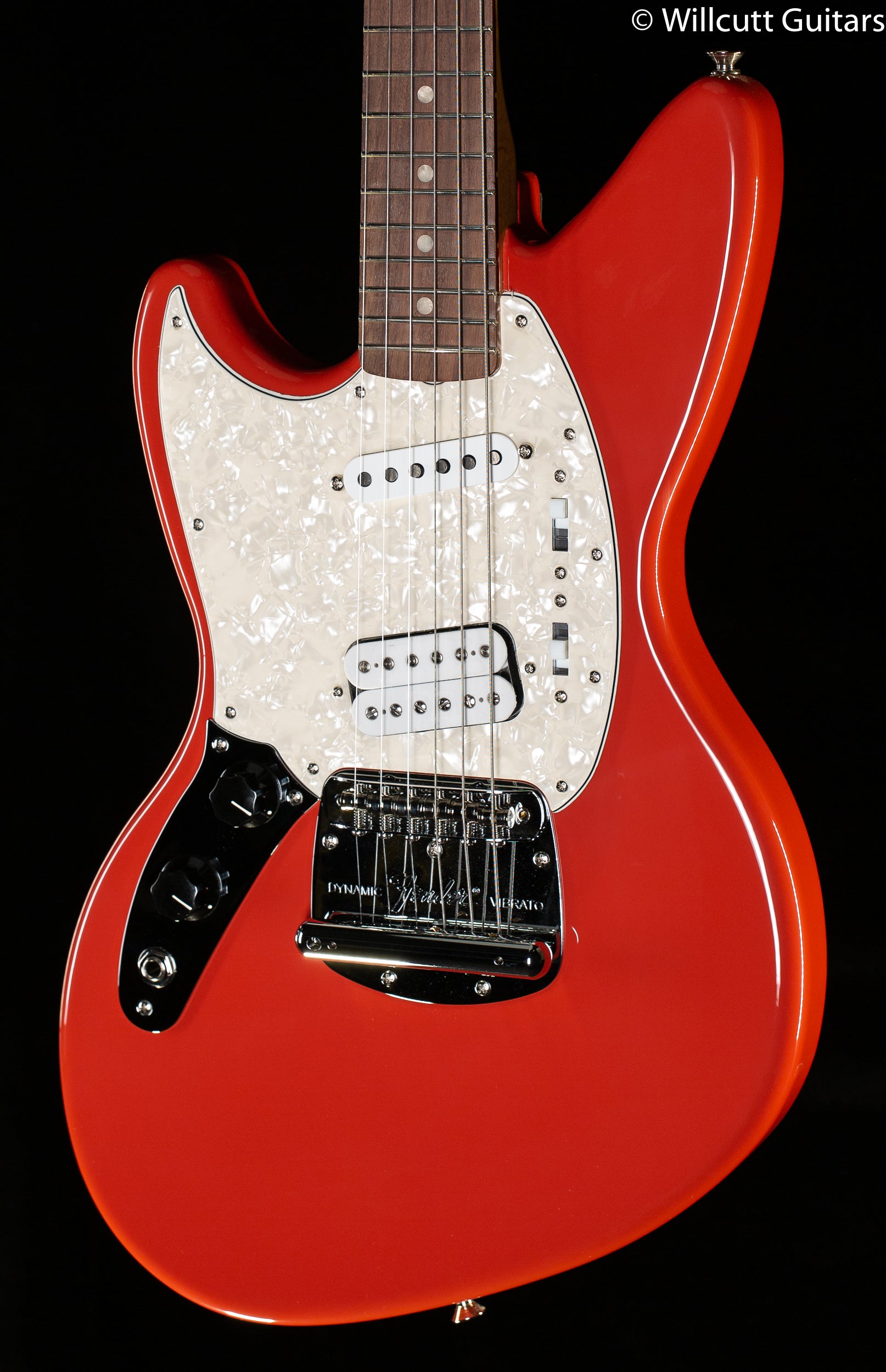 Fender Kurt Cobain Jag-Stang Rosewood Fingerboard Fiesta Red Left