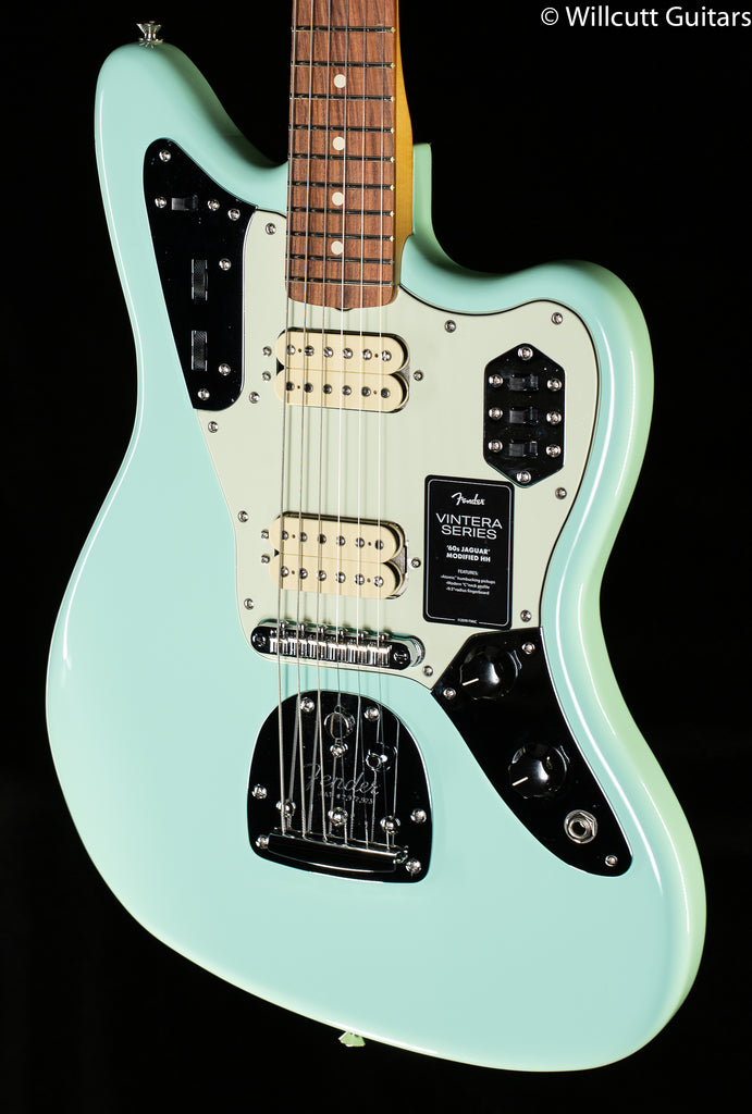 Fender Vintera 60s Jaguar Modifed HH Surf Green - Willcutt Guitars