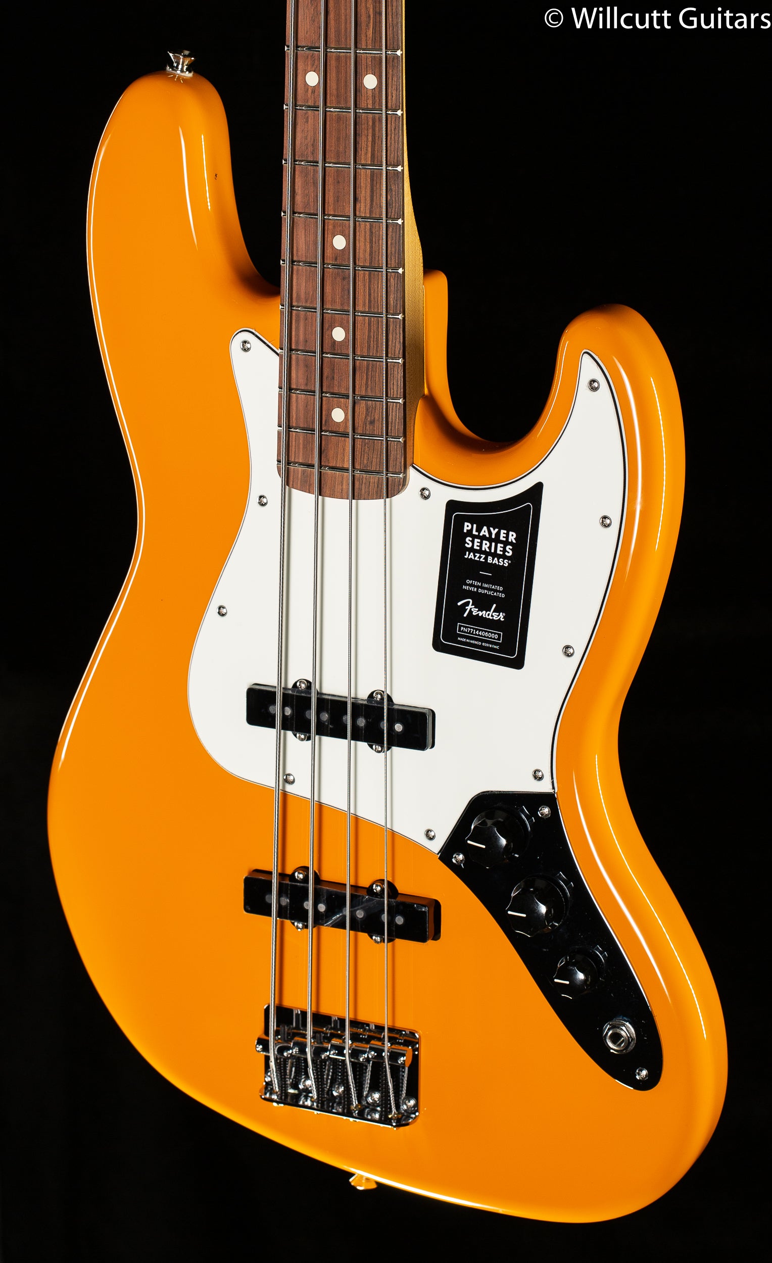 Fender Player Jazz Bass Capri Orange Bass Guitar - Willcutt