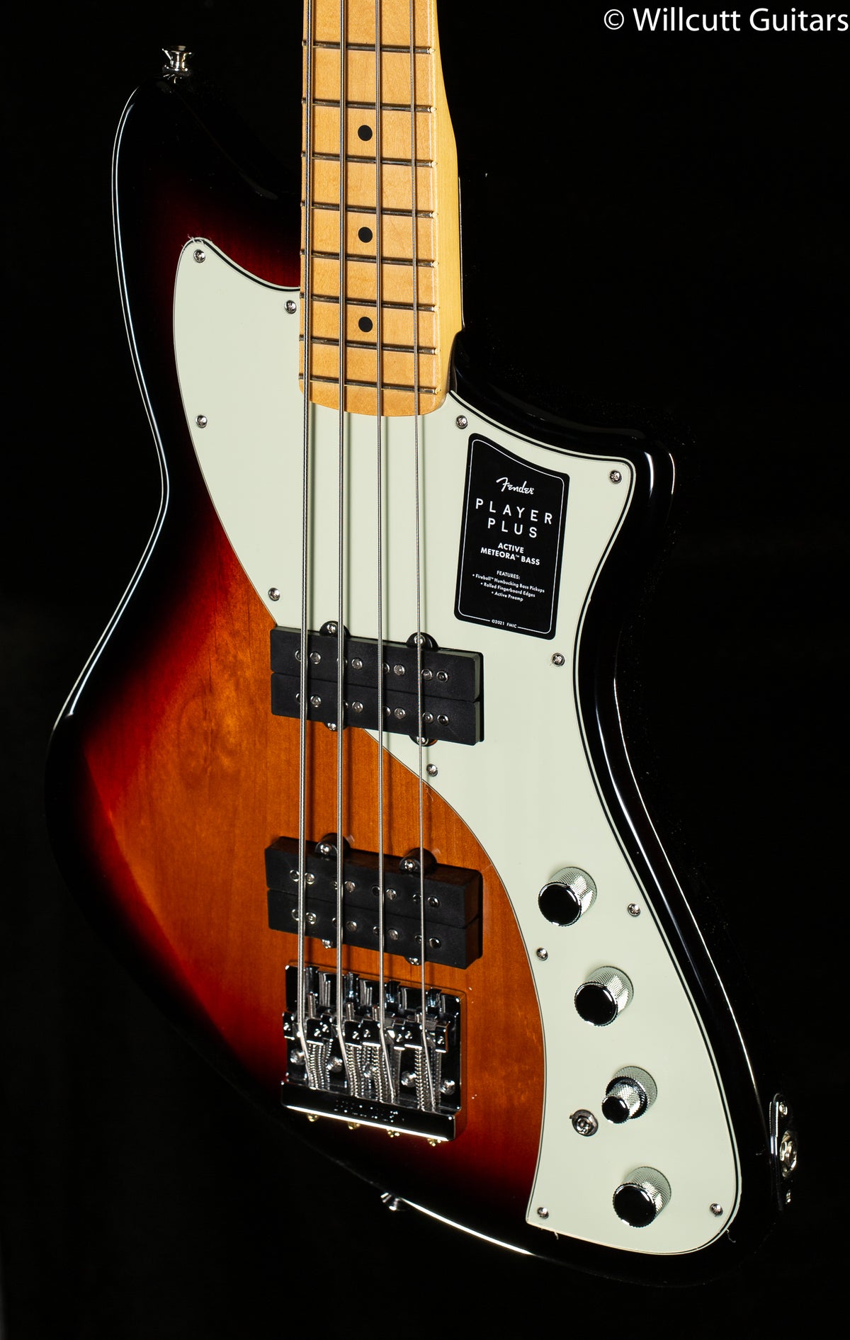 Fender Player Plus Active Meteora Bass Maple Fingerboard 3-Color Sunburst Bass Guitar (224)