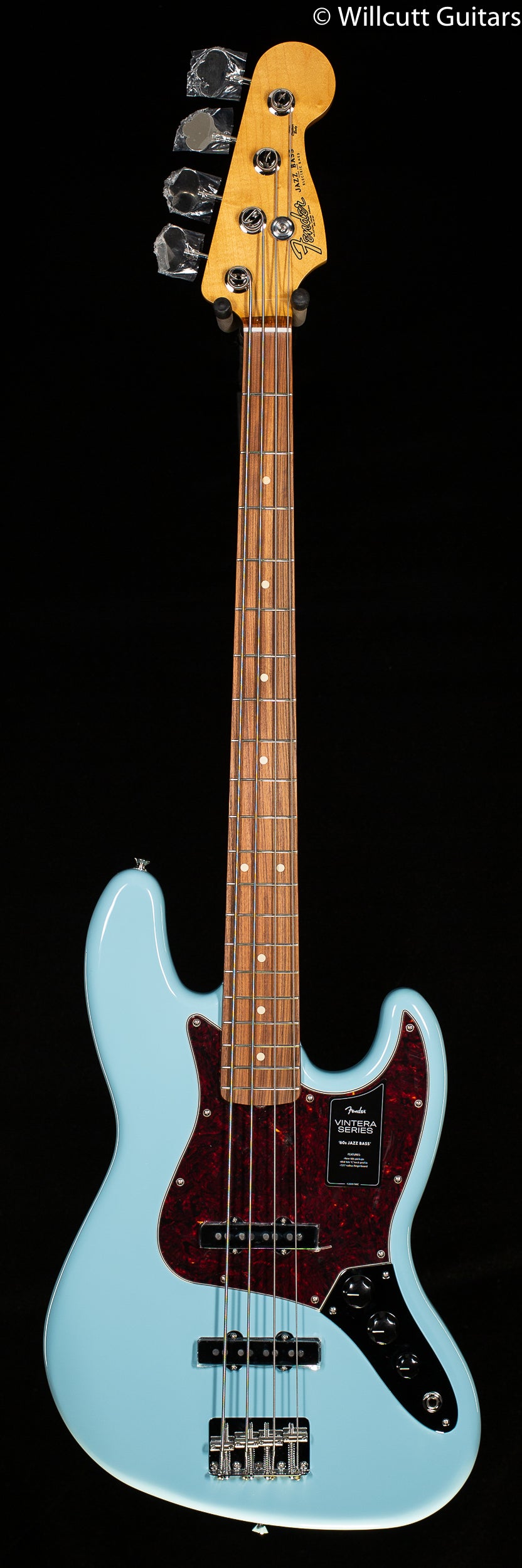 Fender Vintera '60s Jazz Bass Daphne Blue Bass Guitar - Willcutt 