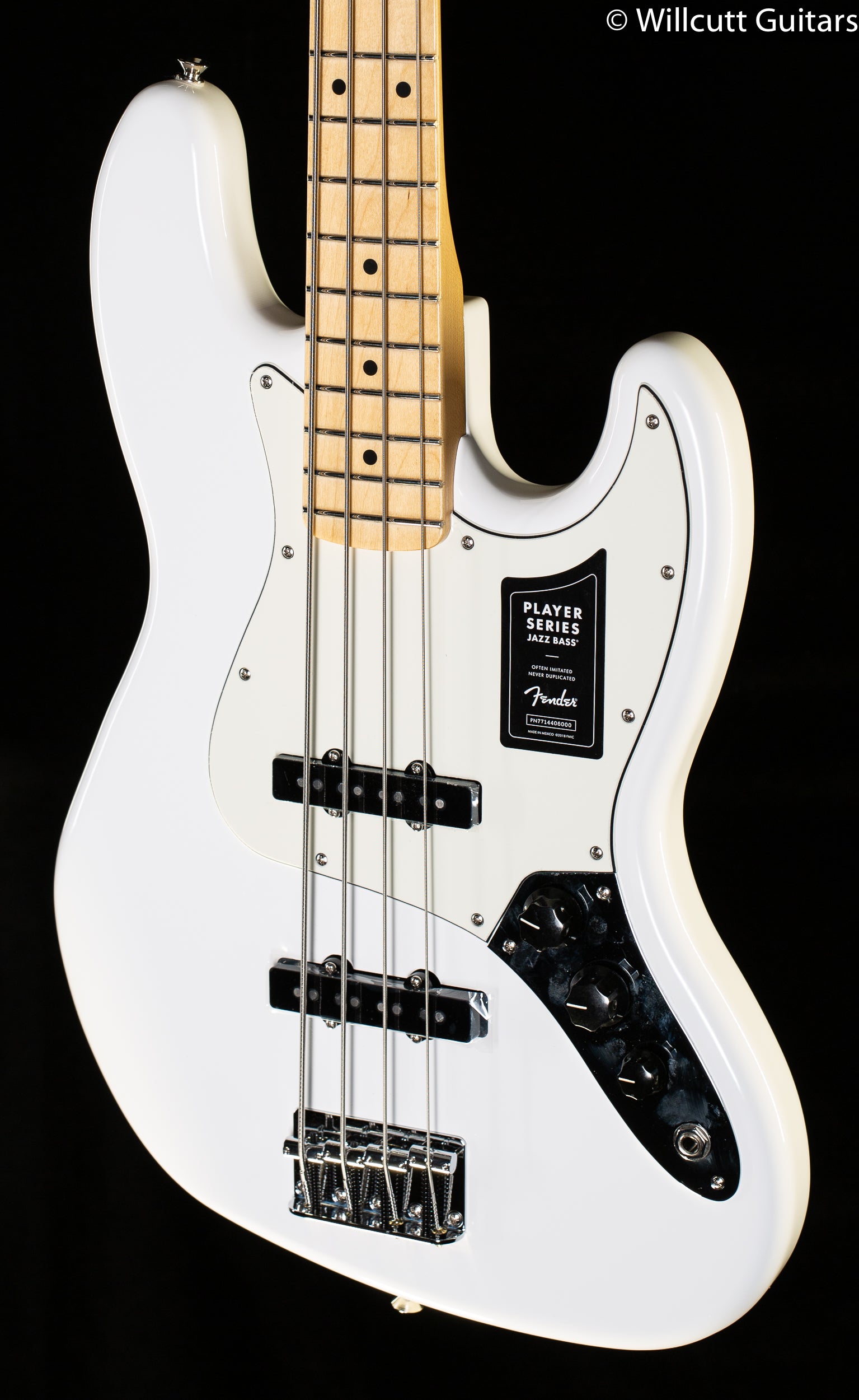 Fender Player Jazz Bass Polar White Bass Guitar - Willcutt Guitars