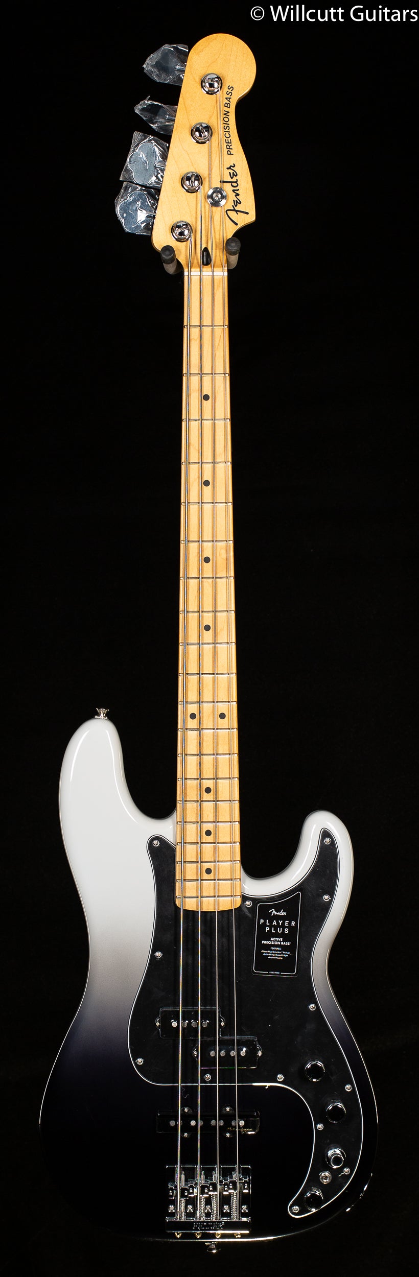 Fender Player Plus Precision Bass Maple Fingerboard Silver Smoke Bass Guitar