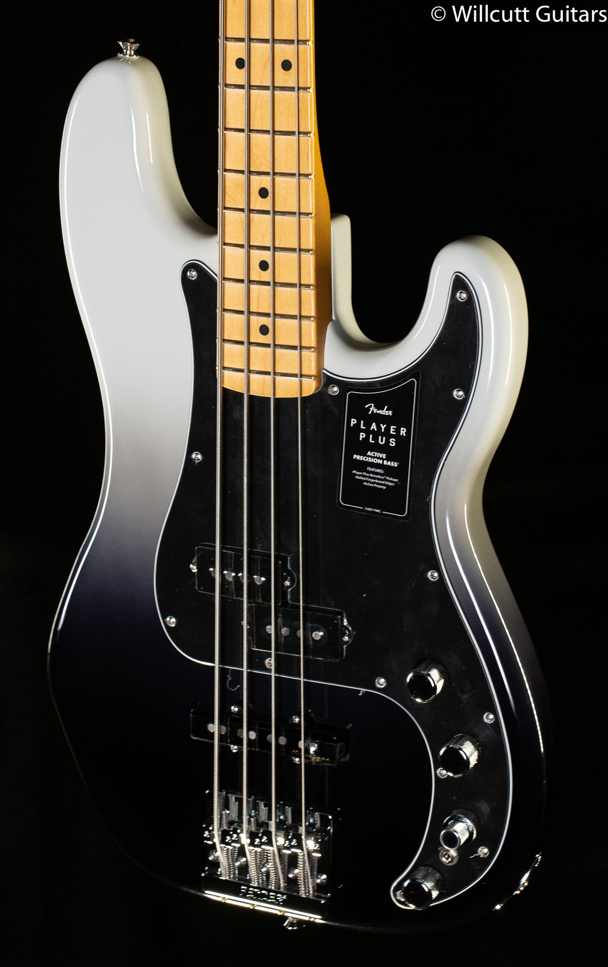 Fender Player Plus Precision Bass Maple Fingerboard Silver Smoke Bass Guitar