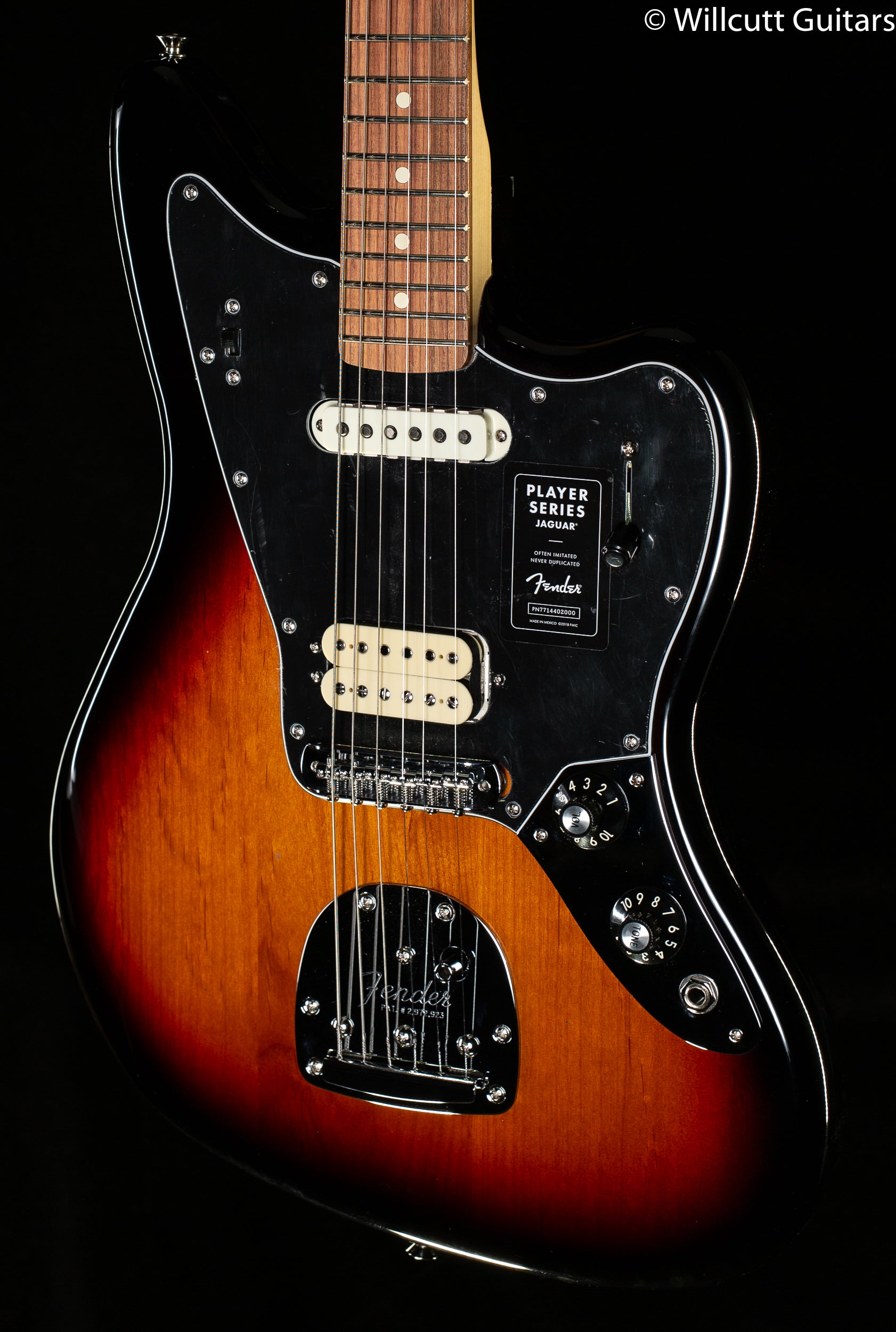 Fender Player Jaguar, Pau Ferro Fingerboard 3 Color Sunburst