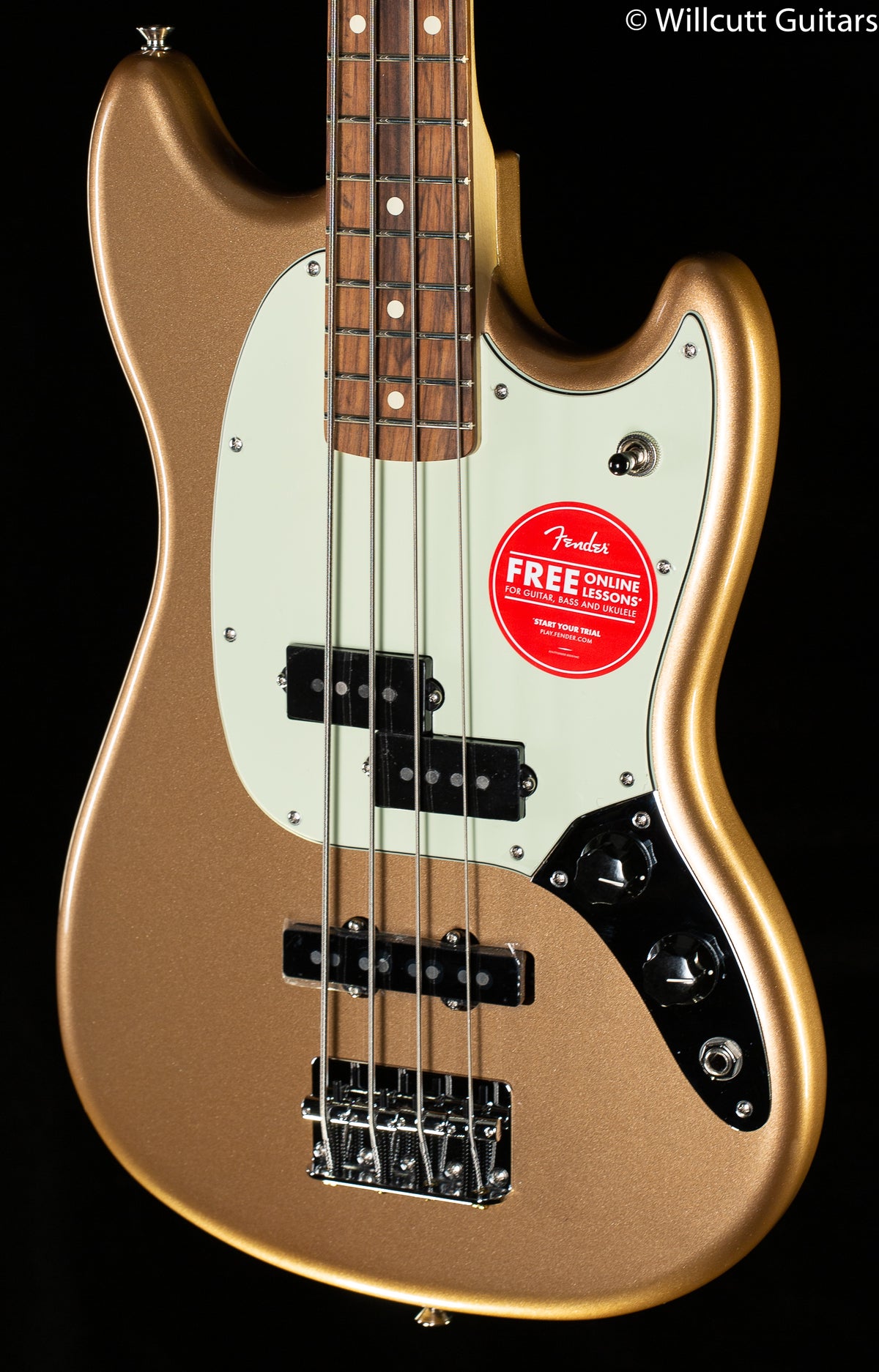 Fender Player Mustang Bass PJ Firemist Gold