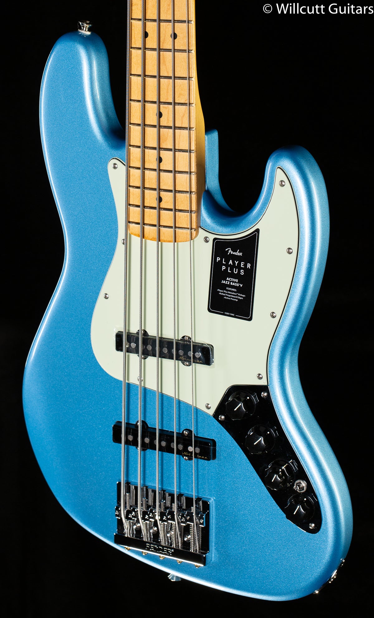 Fender Player Plus Jazz Bass V Maple Fingerboard Opal Spark Bass Guitar (946)