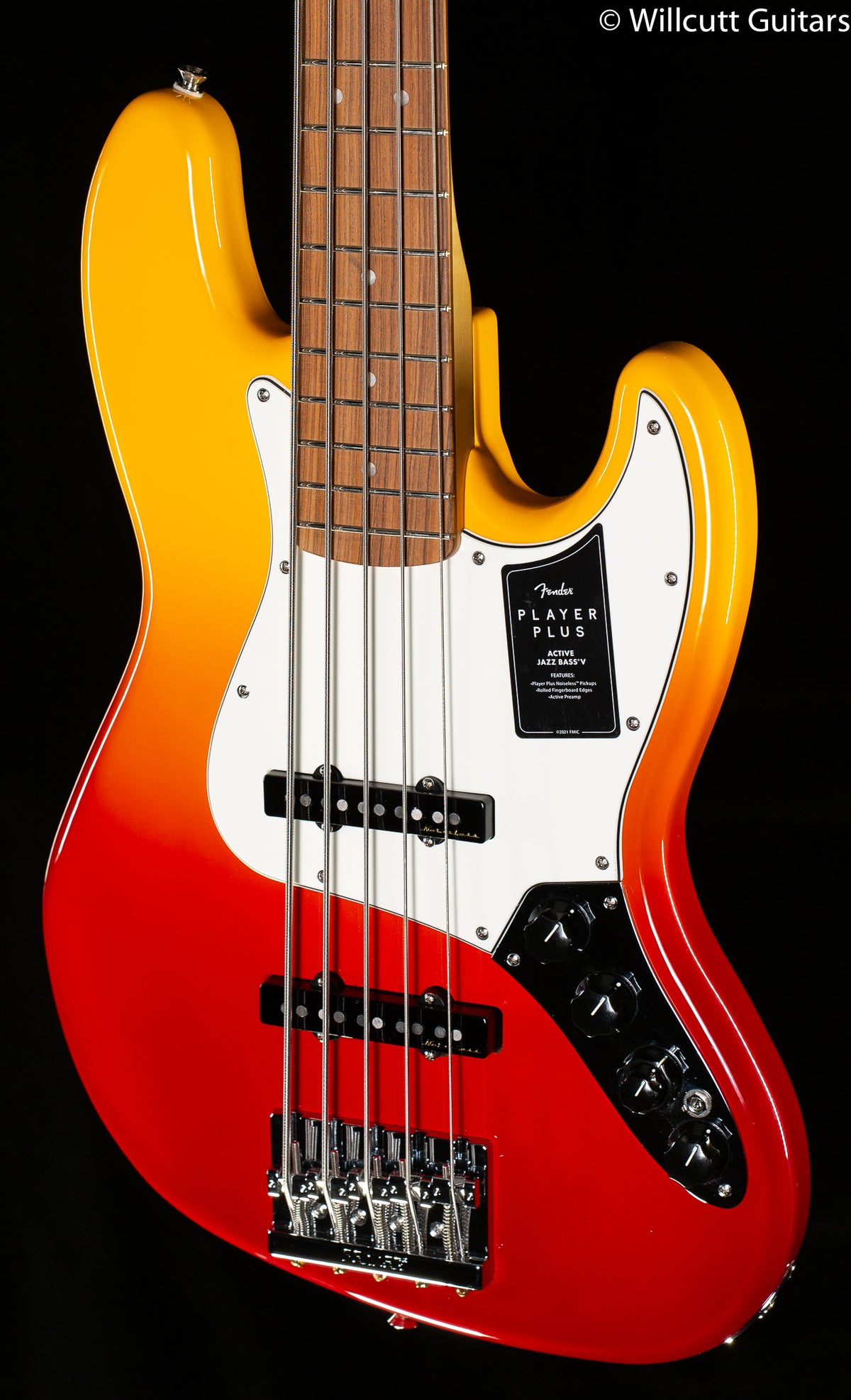 Fender Player Plus Jazz Bass V, Pau Ferro Fingerboard, Tequila Sunrise (380) Bass Guitar