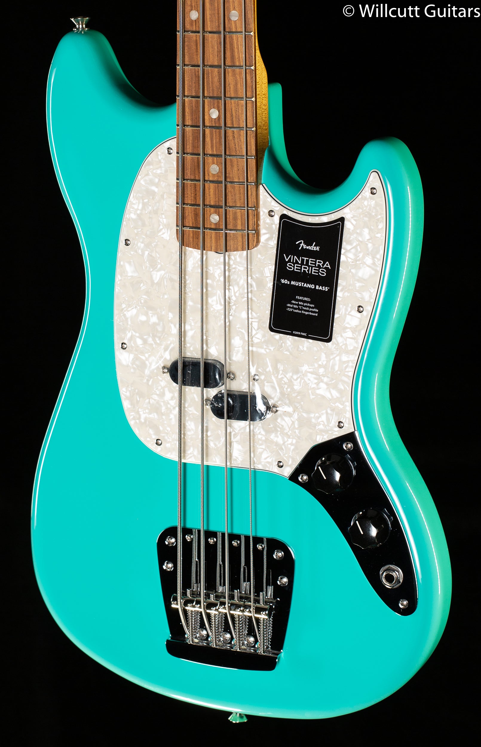 ギター Fender Vintera Mustang Bass SeaFormGreen Fender Vintera 60s Mustang Bass PF, Sea Foam Green