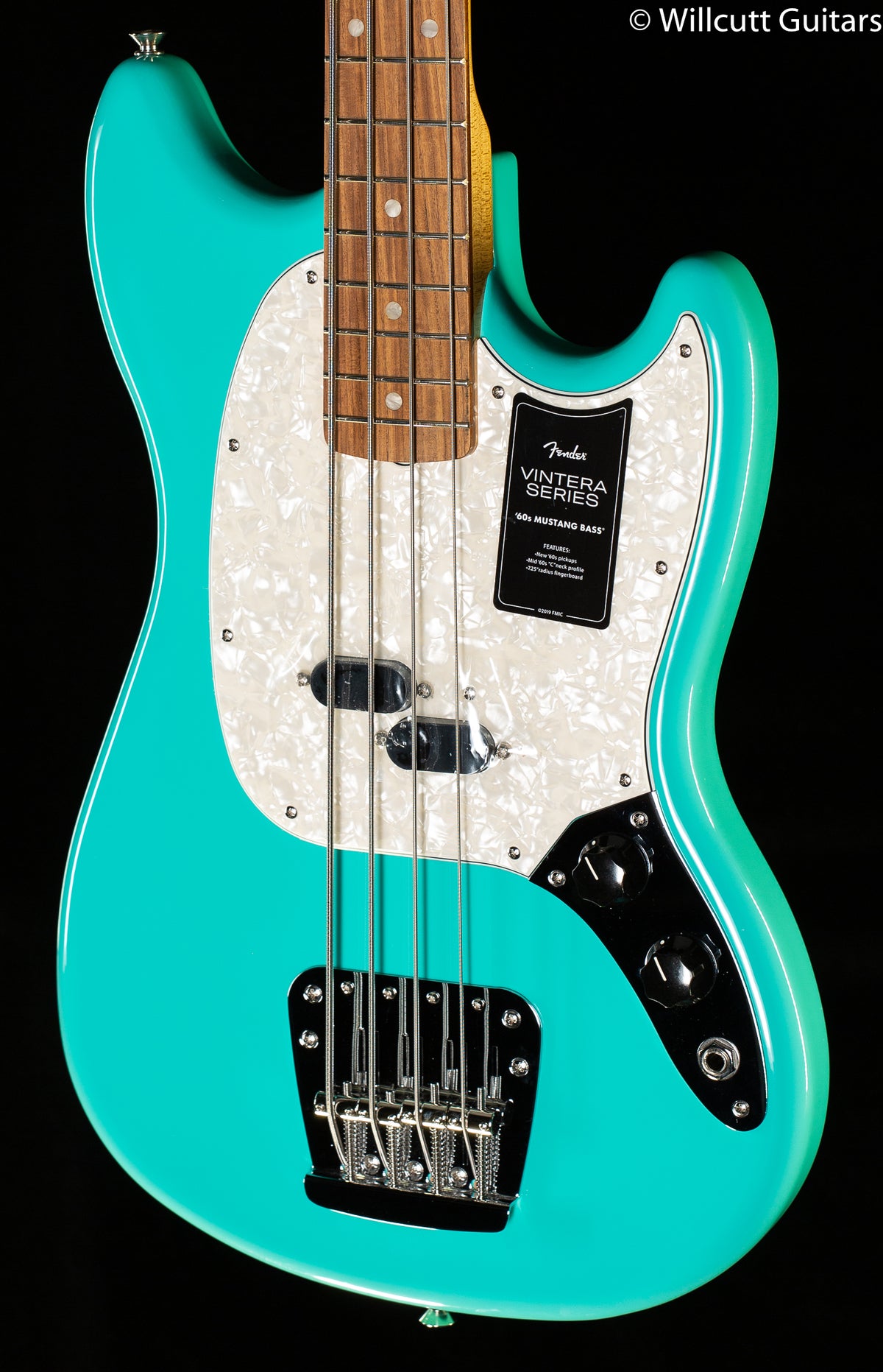 Fender Vintera '60s Mustang Bass Pau Ferro Fingerboard Sea Foam Green (416) Bass Guitar