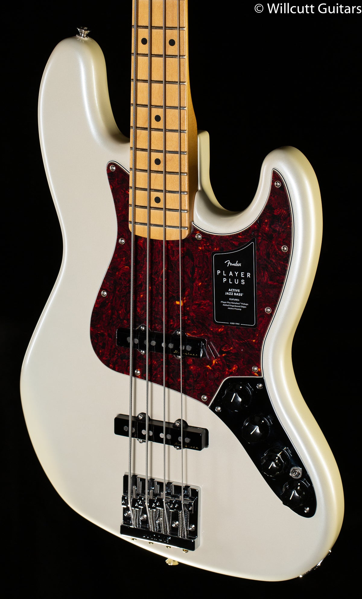 Fender Player Plus Jazz Bass Maple Fingerboard Olympic Pearl (841) Bass Guitar