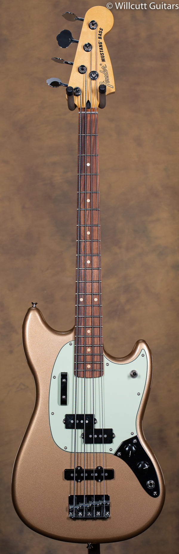 Fender Player Mustang Bass PJ Firemist Gold - Willcutt Guitars