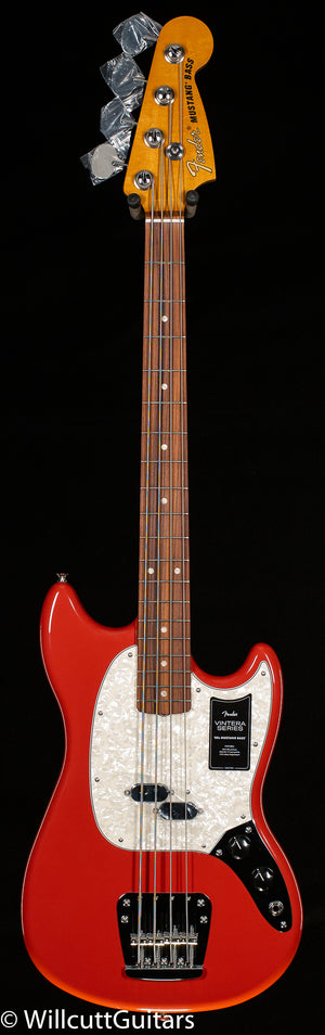 Fender Vintera '60s Mustang Bass Pau Ferro Fingerboard Fiesta Red (992) Bass Guitar