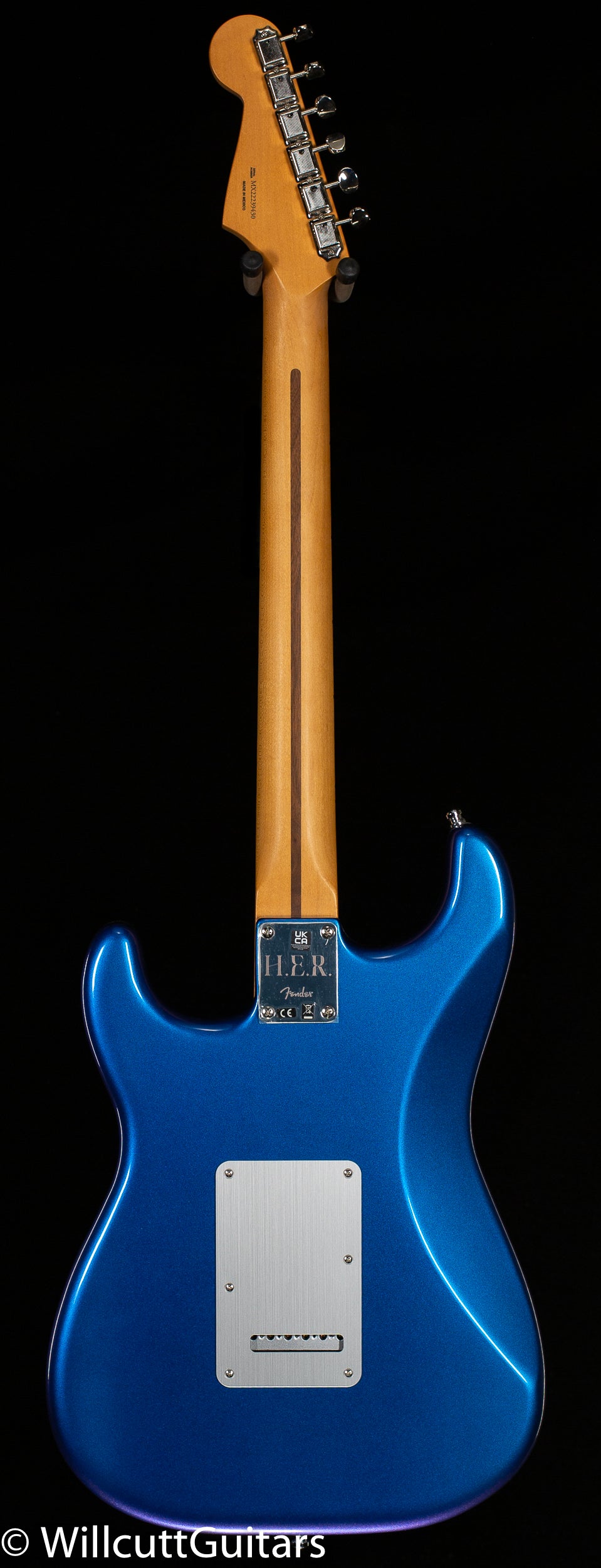 H.E.R. Stratocaster Ltd (MN, MEX) - blue marlin Guitare électrique forme  str Fender