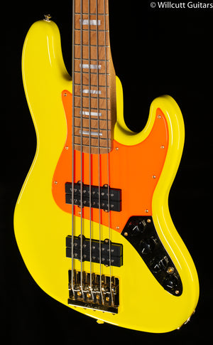 Fender MonoNeon Jazz Bass V Maple Fingerboard Neon Yellow (818