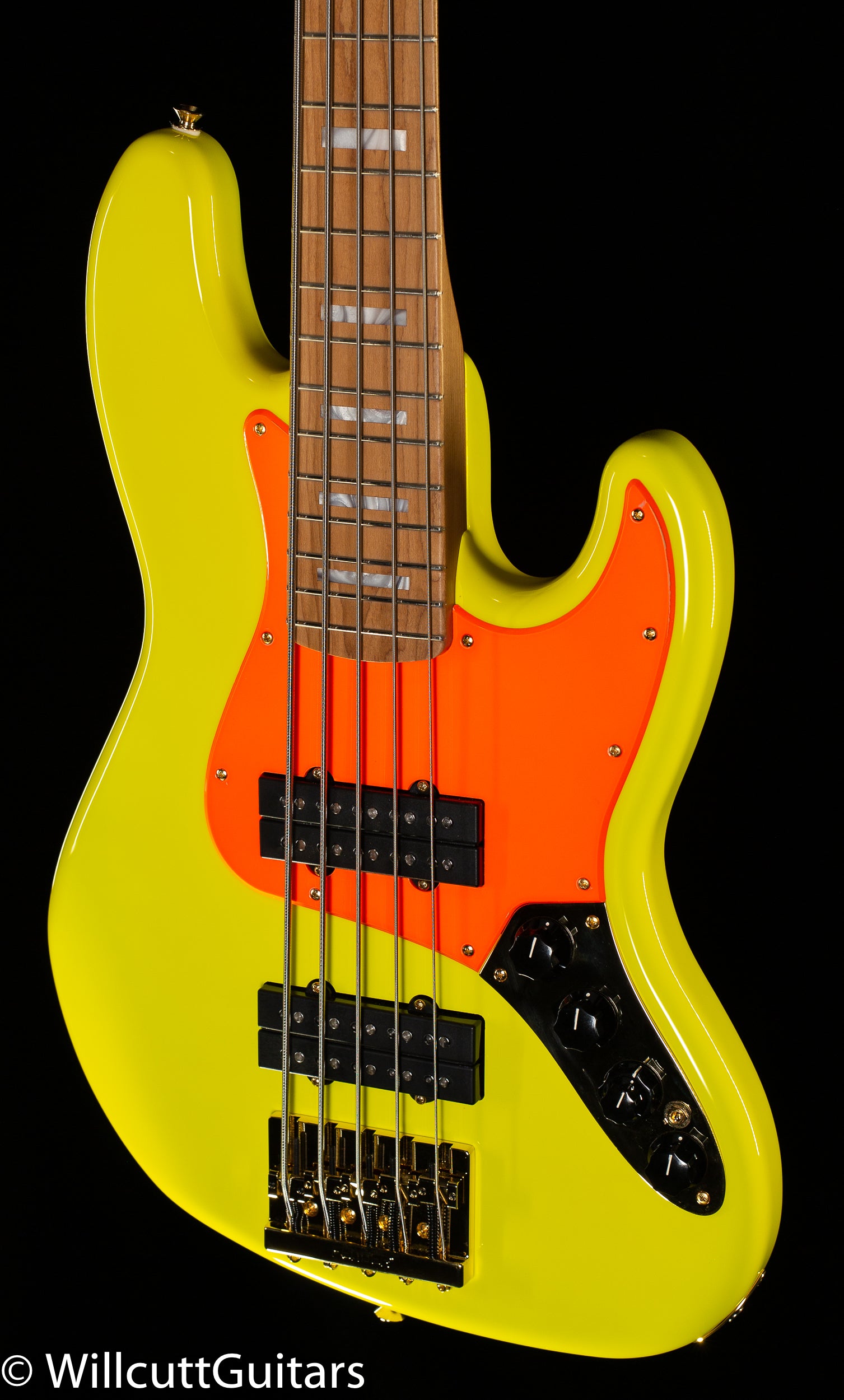 Fender MonoNeon Jazz Bass V Maple Fingerboard Neon Yellow
