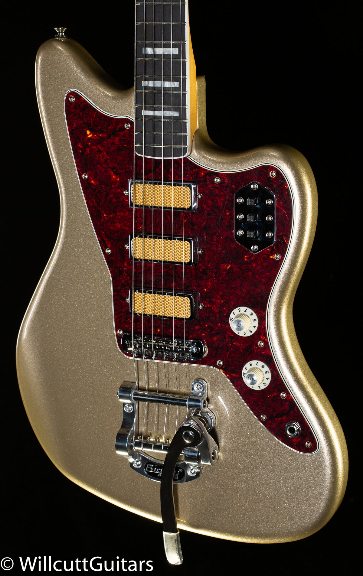 Fender Gold Foil Jazzmaster Ebony Fingerboard Shoreline Gold (125)