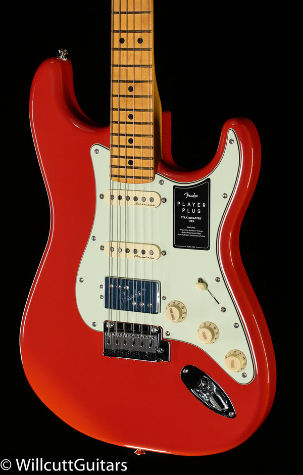 Fender Player Plus Stratocaster メタリックレッド Fender Player Stratocaster Plus HSS (MEX, MN) - fiesta red