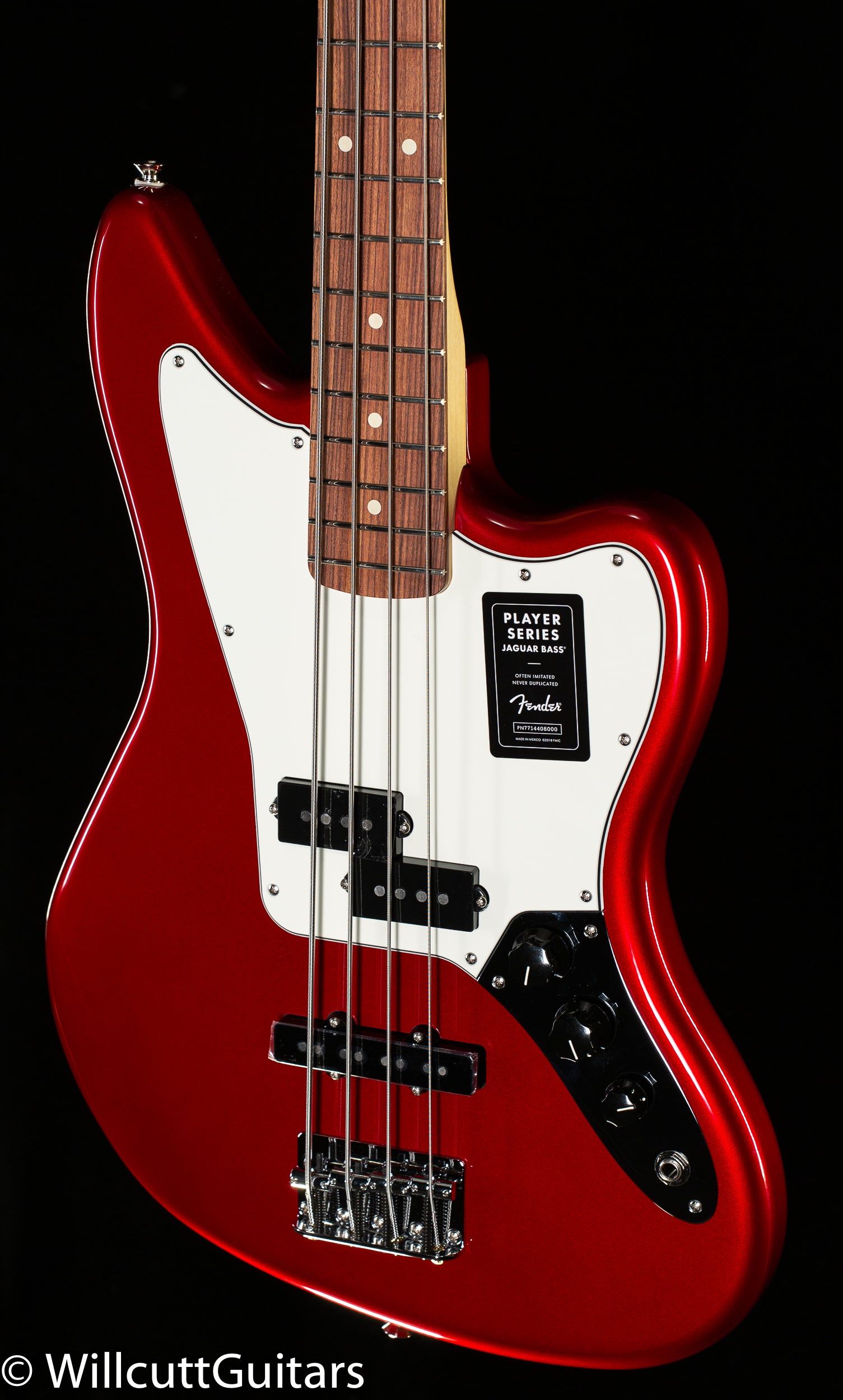 Fender Player Jaguar Bass Pau Ferro Fingerboard Candy Apple Red