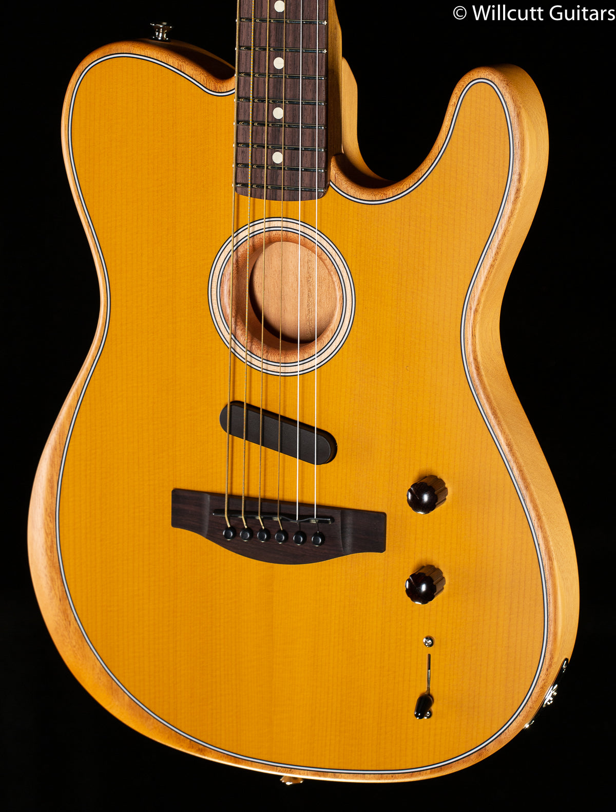 Fender Acoustasonic Player Telecaster Rosewood Fingerboard Butterscotch Blonde